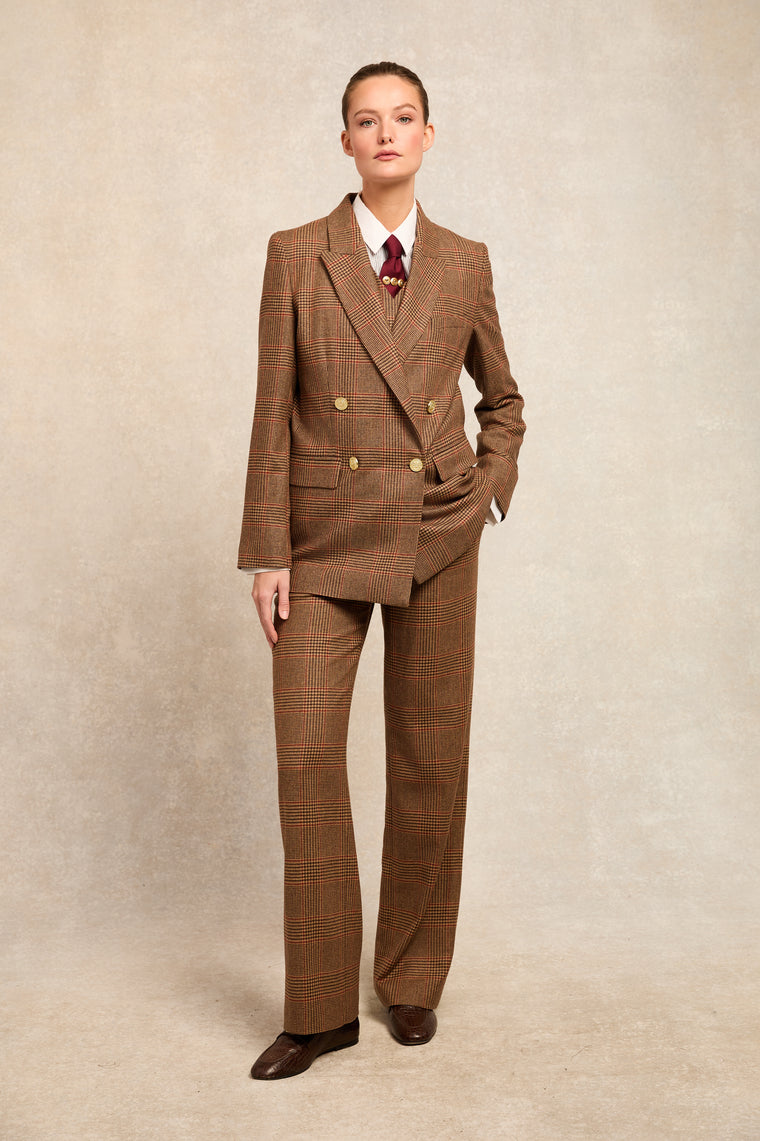 Clarence Check Merlot Look