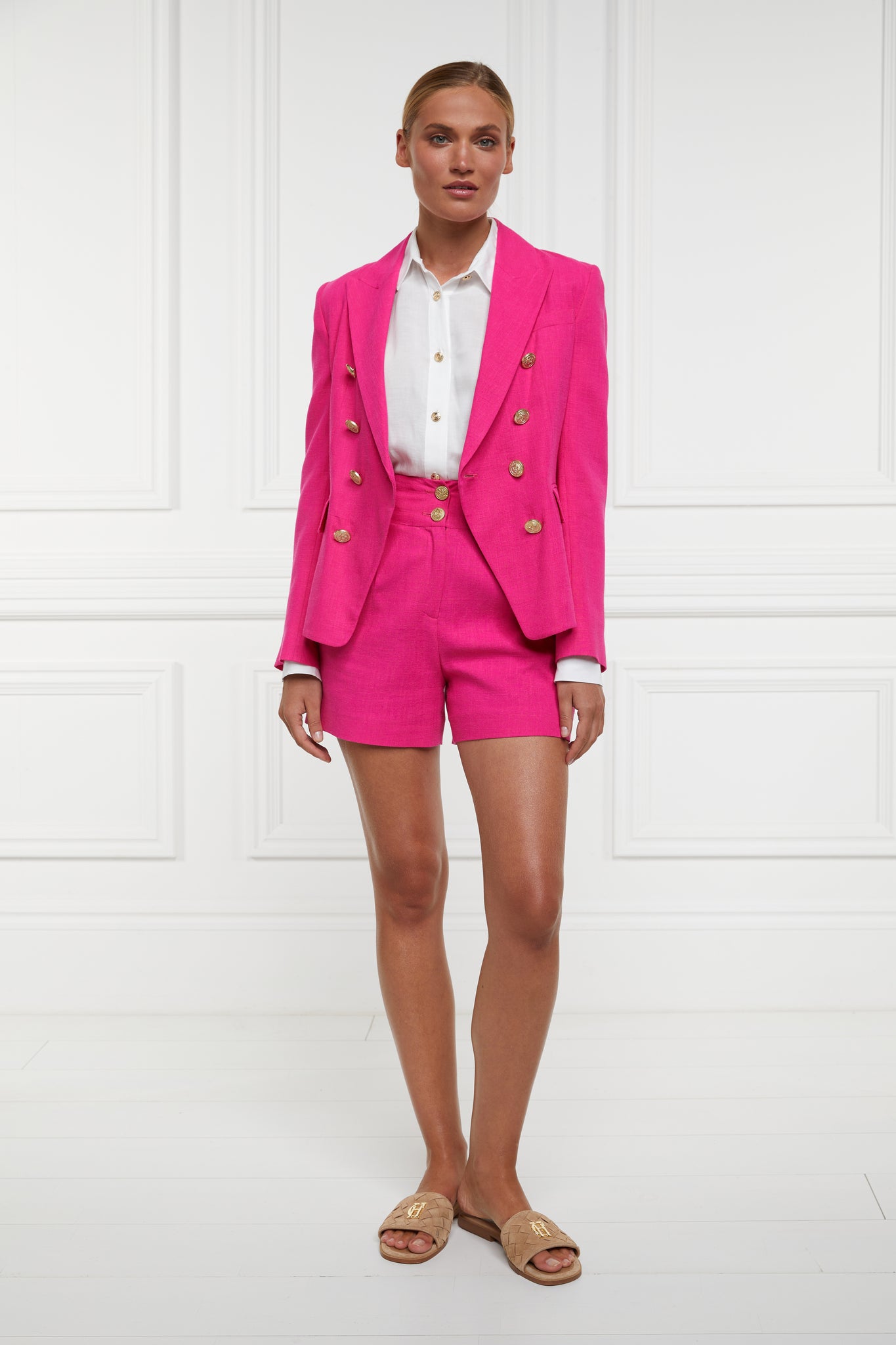 Tailored Short (Hot Pink Linen)