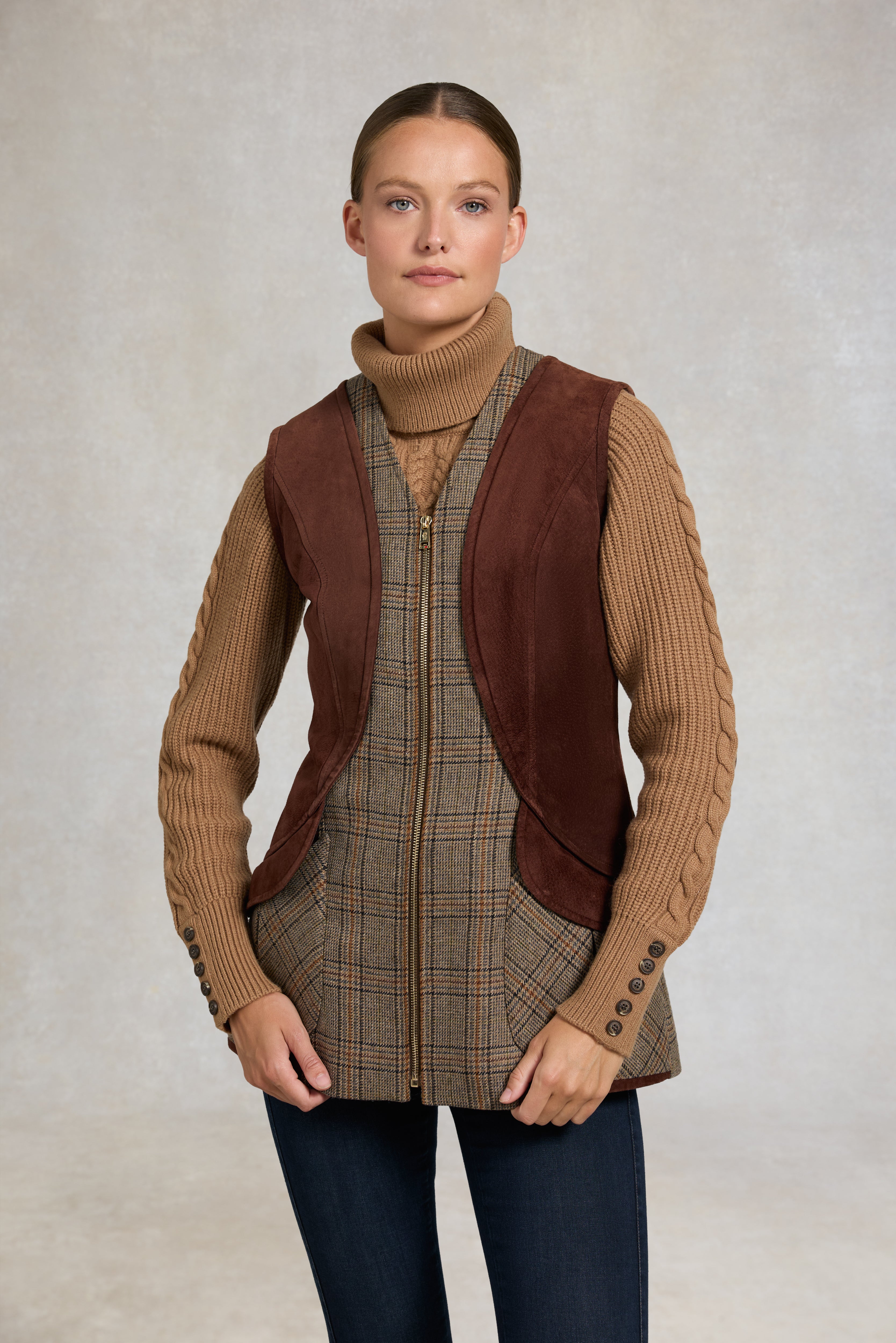 LIDNM LIGHT TWEED ZIP VEST