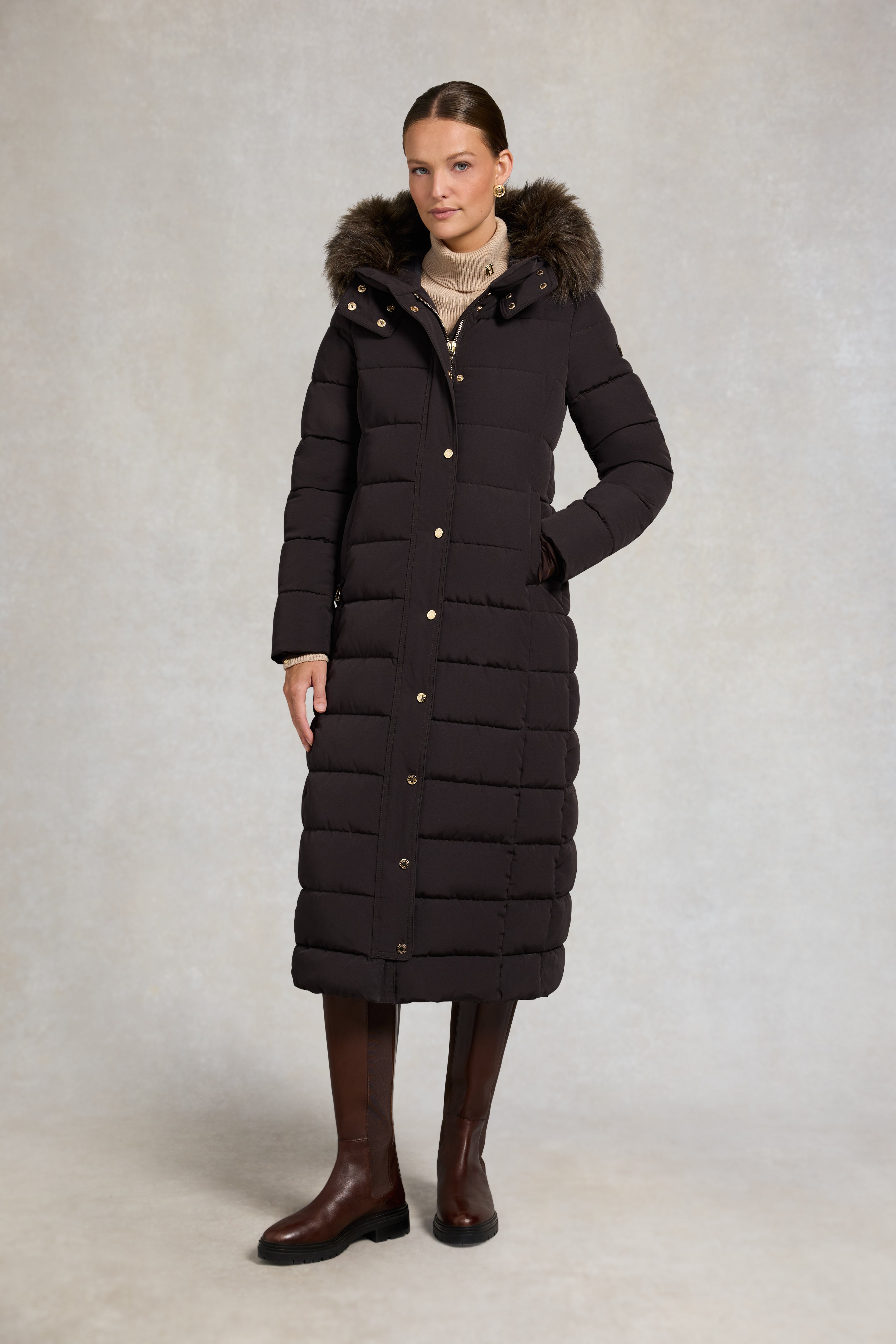 Stoneleigh Longline Coat (Chocolate) – Holland Cooper ®