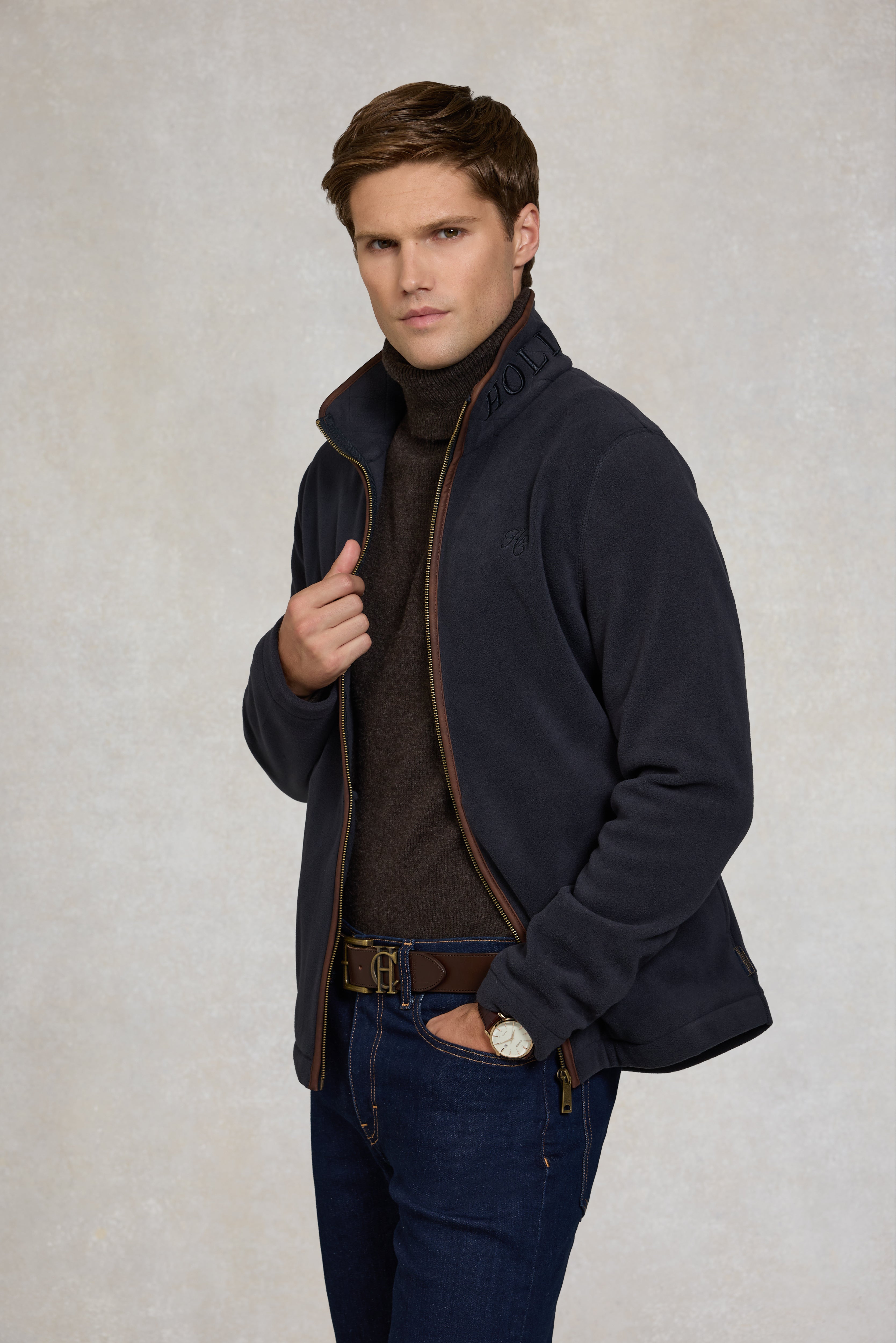 Men's Country Fleece Jacket (Ink Navy) – Holland Cooper ®