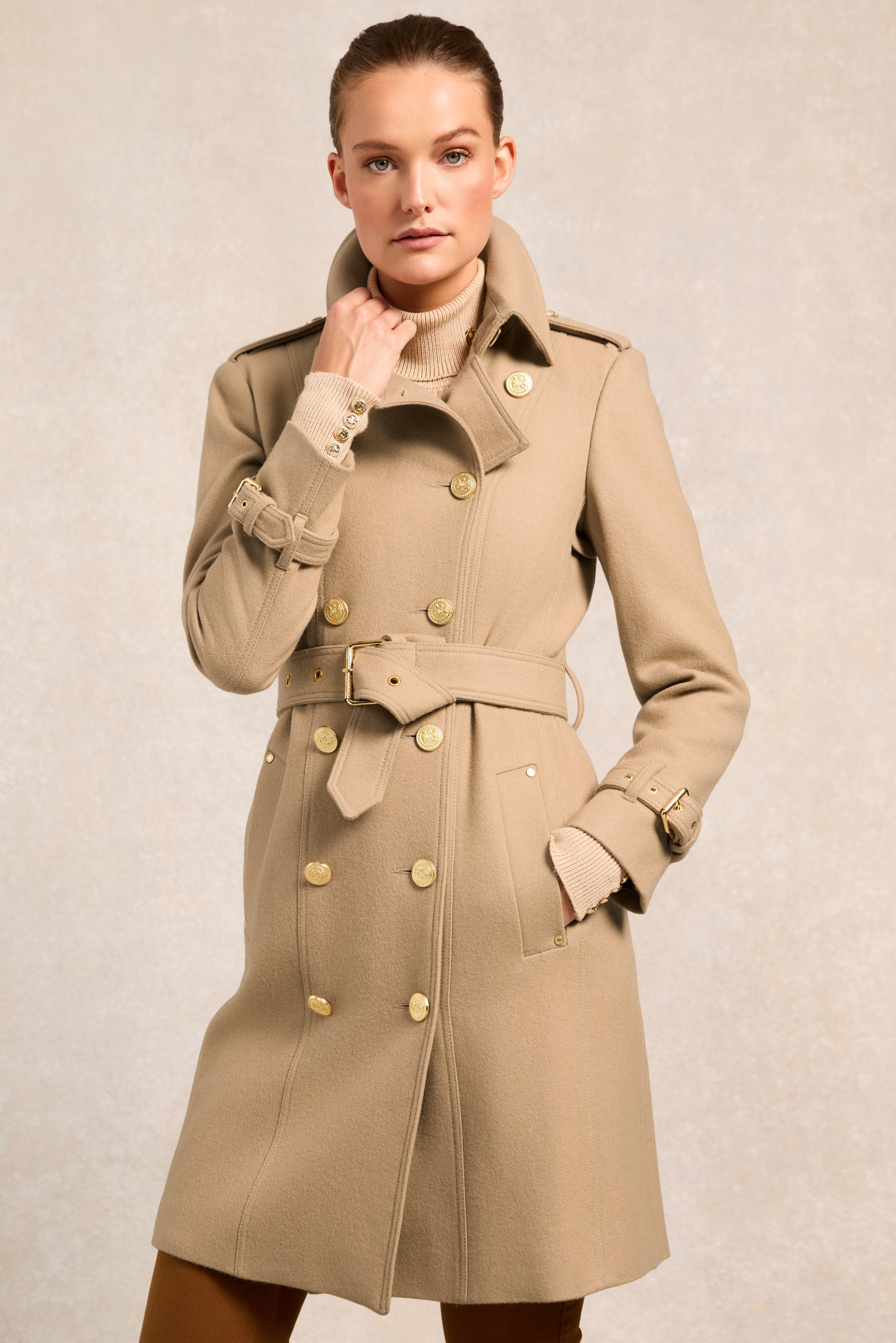 Marlborough Trench Coat (Camel) - Main Image