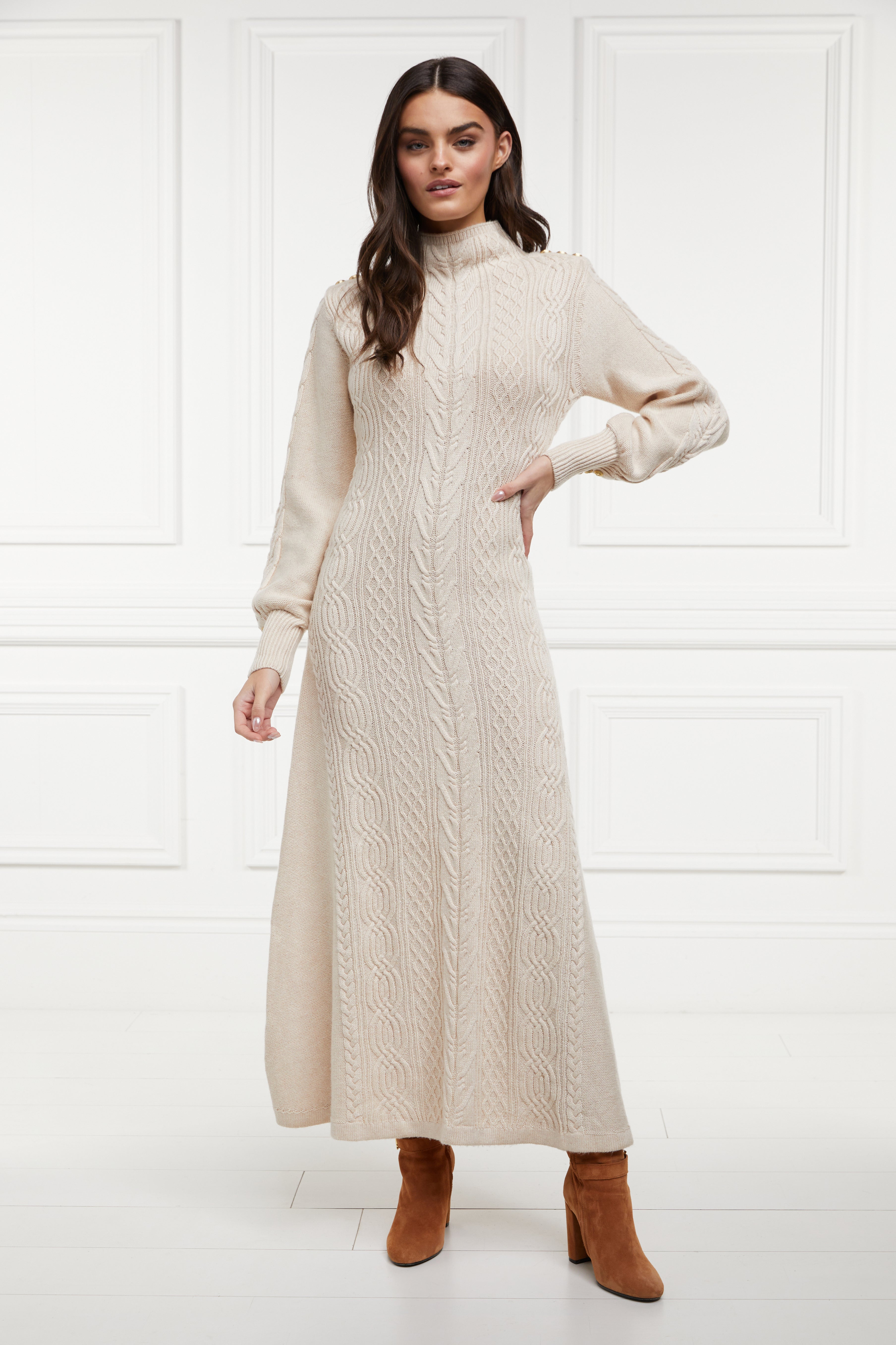 Rachel Maxi Dress (Oatmeal) - Main Image