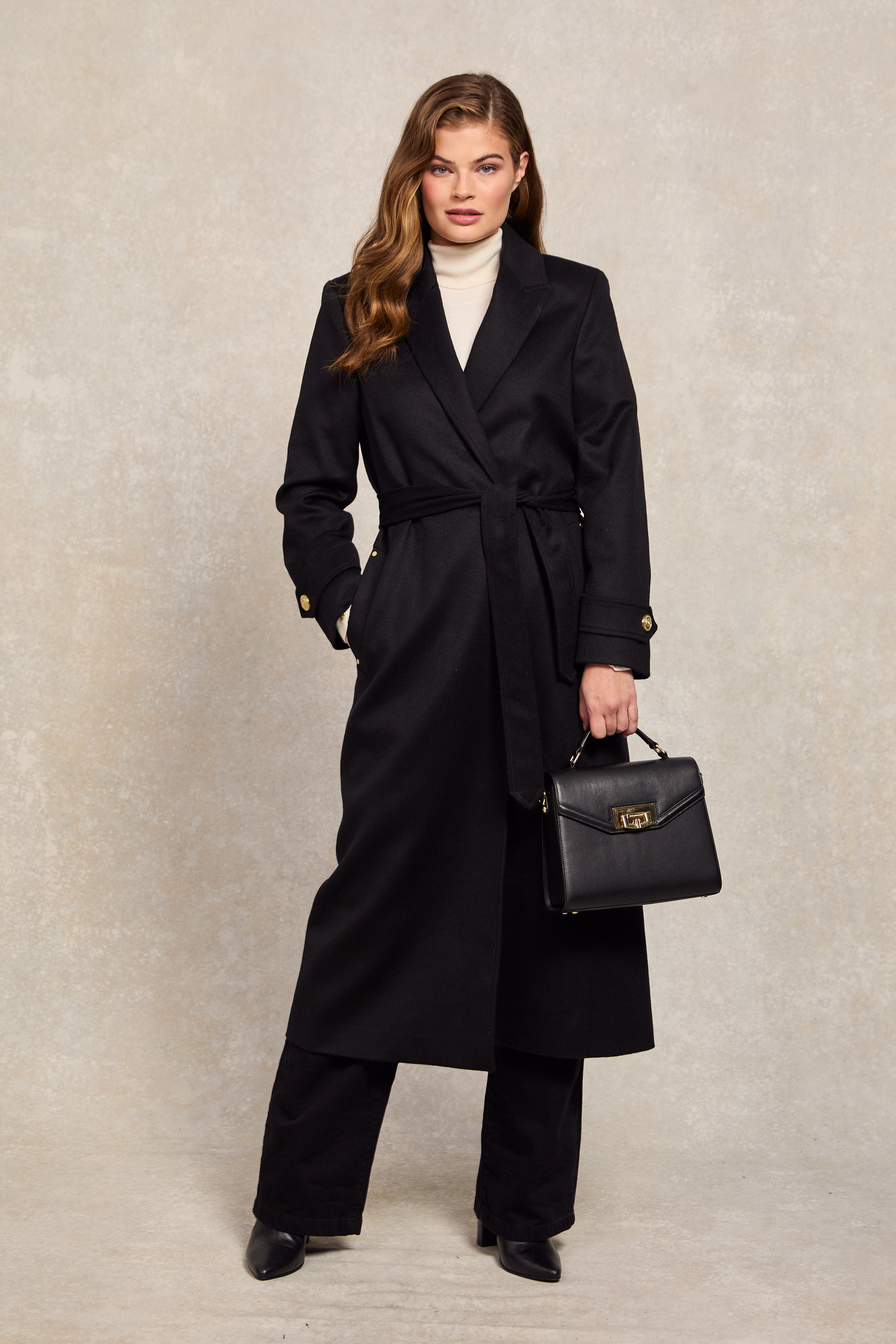 Wrap Coat (Soft Black) – Holland Cooper ® - Main Image