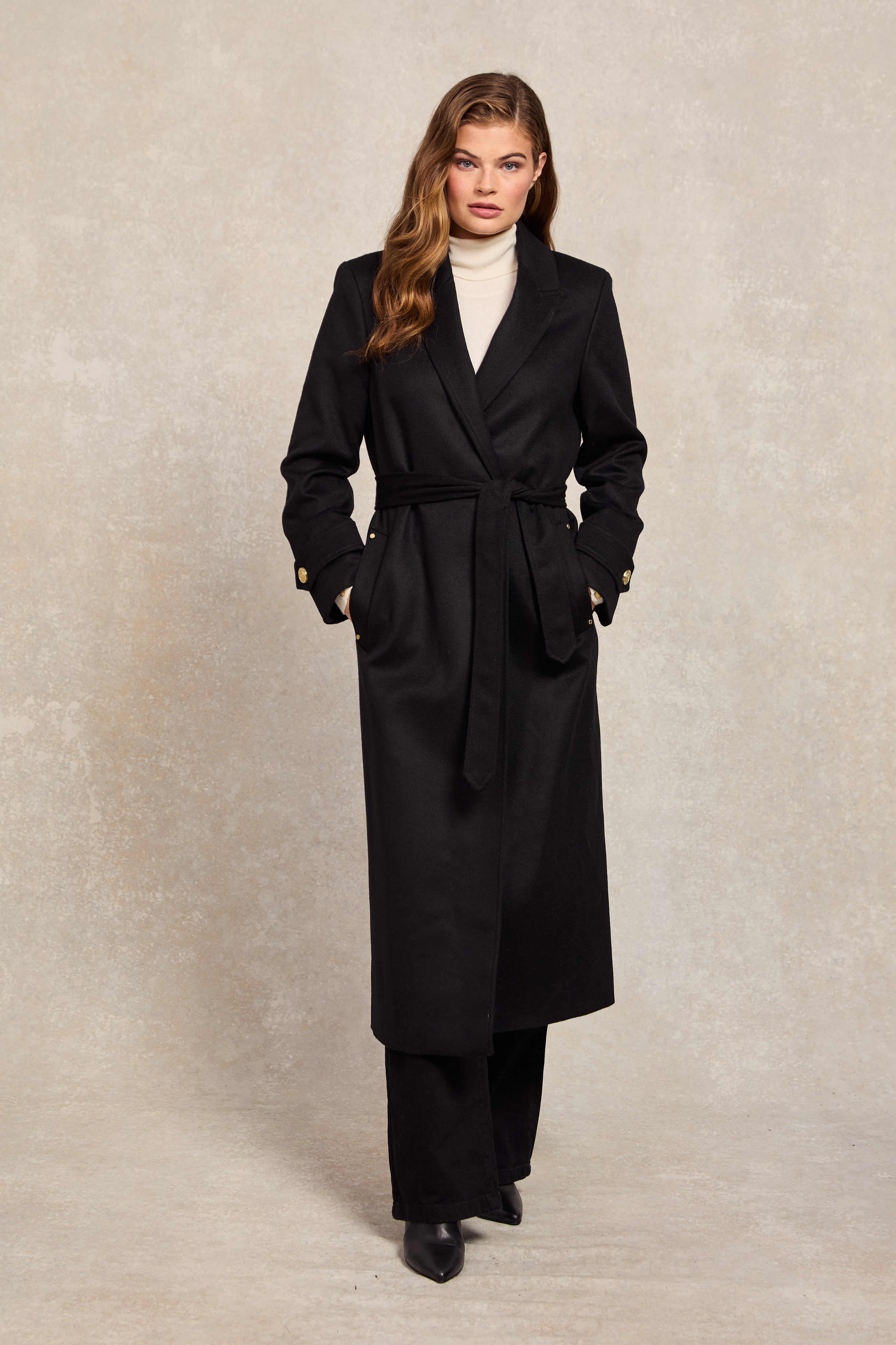 Wrap Coat (Soft Black) – Holland Cooper ® - Main Image