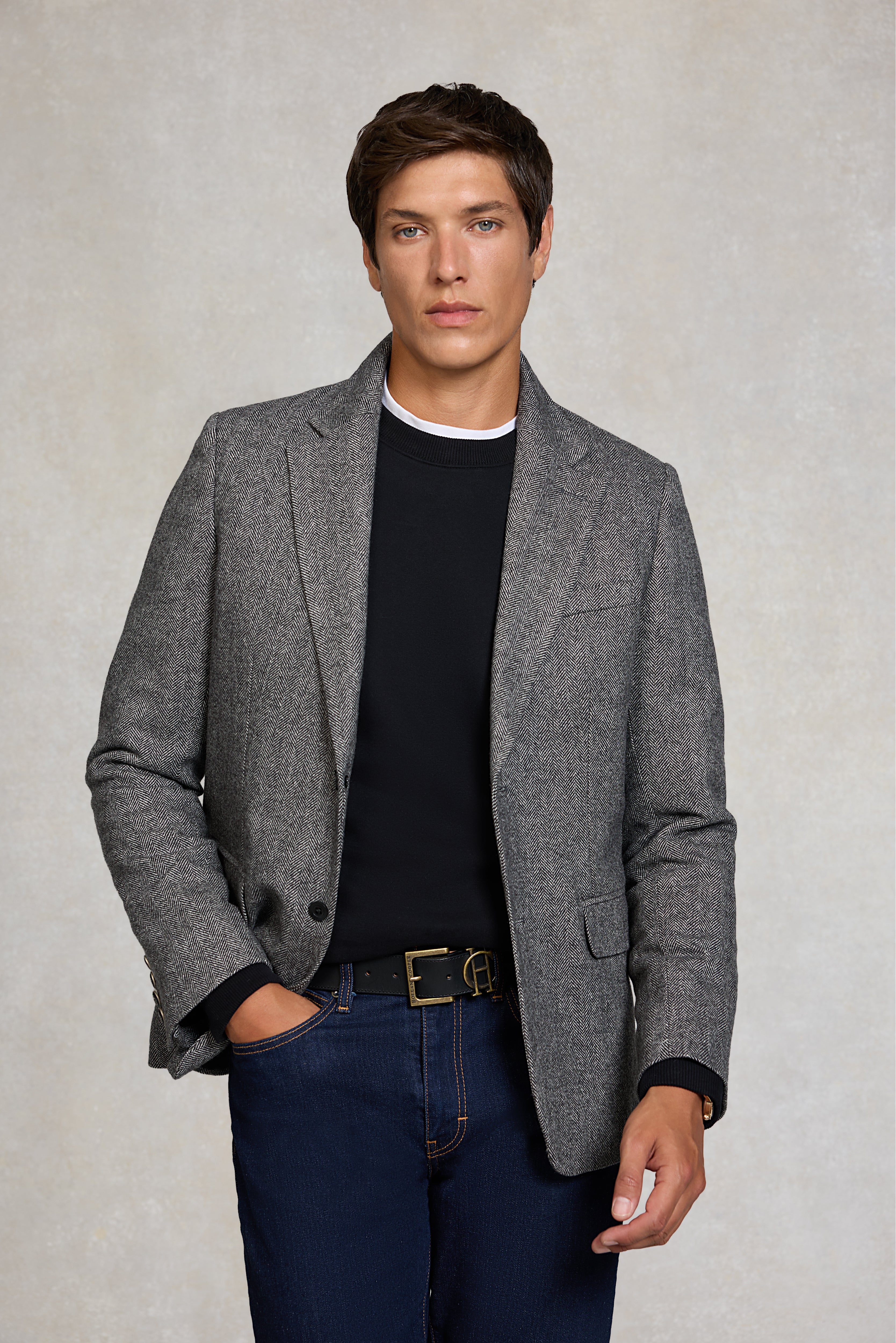 The Single Breasted Blazer (Mono Herringbone) – Holland Cooper ®