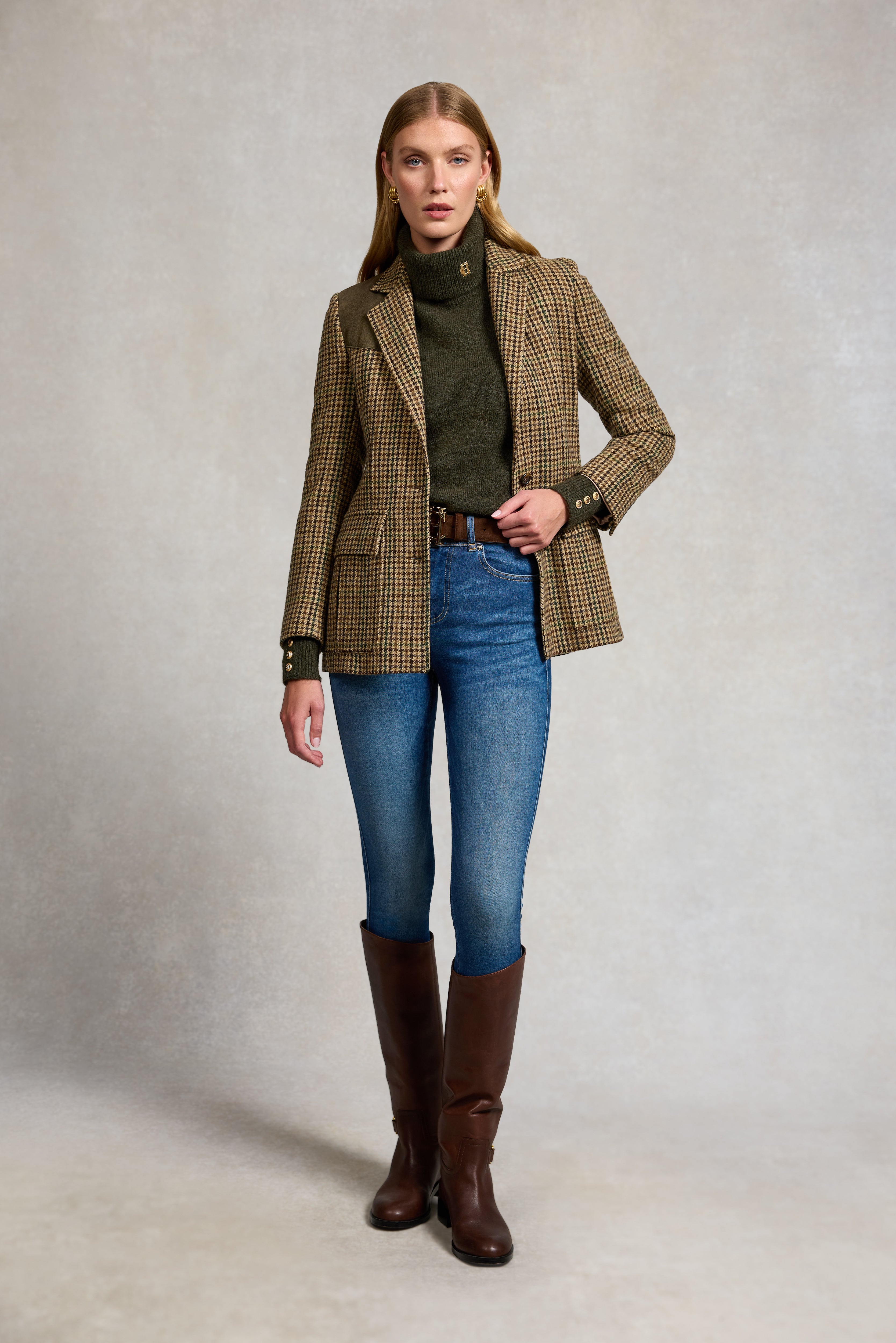 Single Breasted Field Blazer (Hailes Green Tweed) – Holland Cooper ®