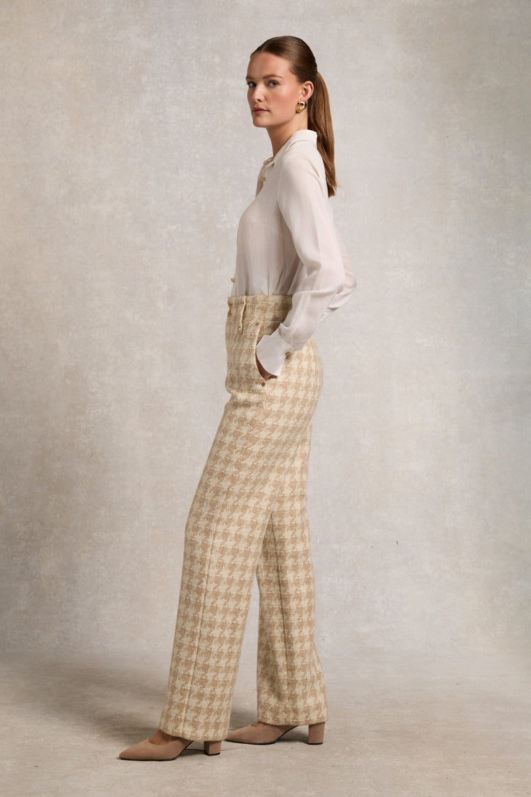 The Camel Houndstooth Suit