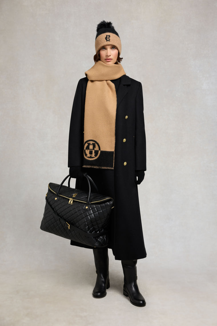 Jacquard Scarf (Camel Black)