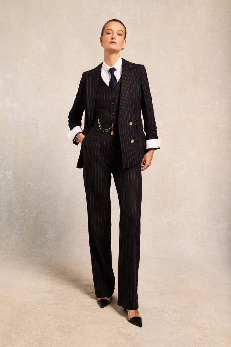 The Navy Chalk Pinstripe Suit