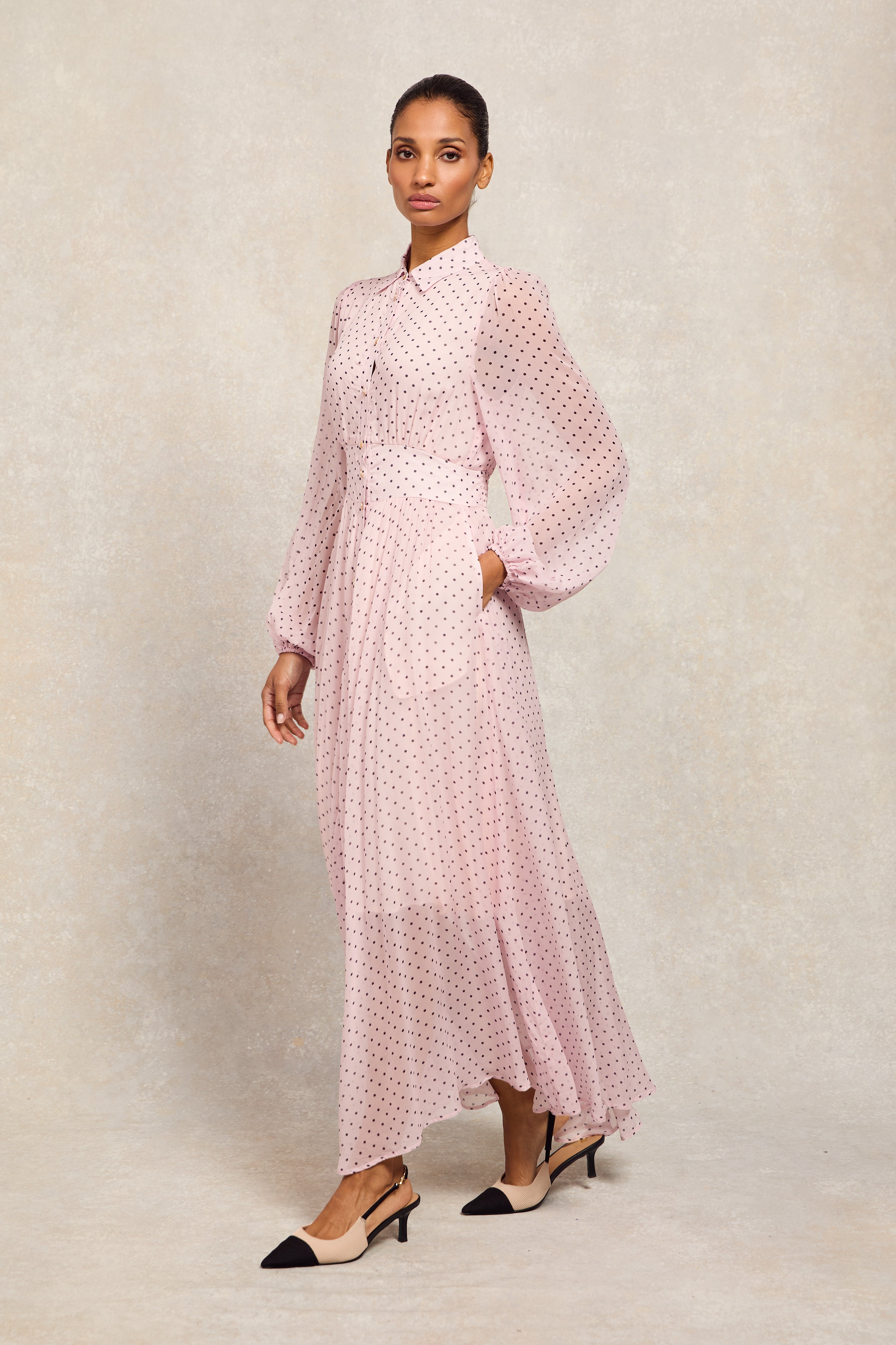 Paros Shirt Dress (Pink Polka Dot) – Holland Cooper ®