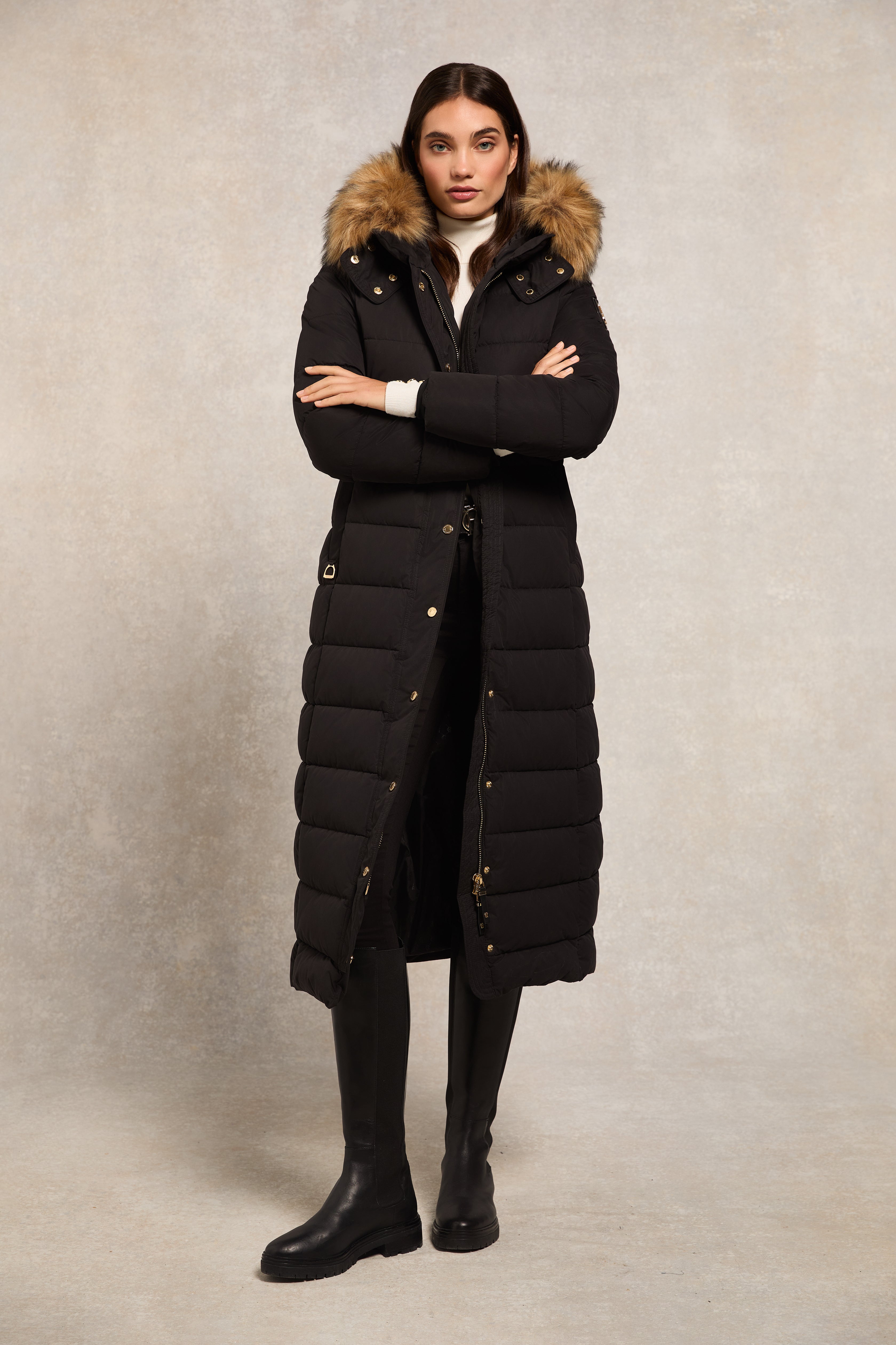 Stoneleigh Longline Coat (Black) – Holland Cooper ®