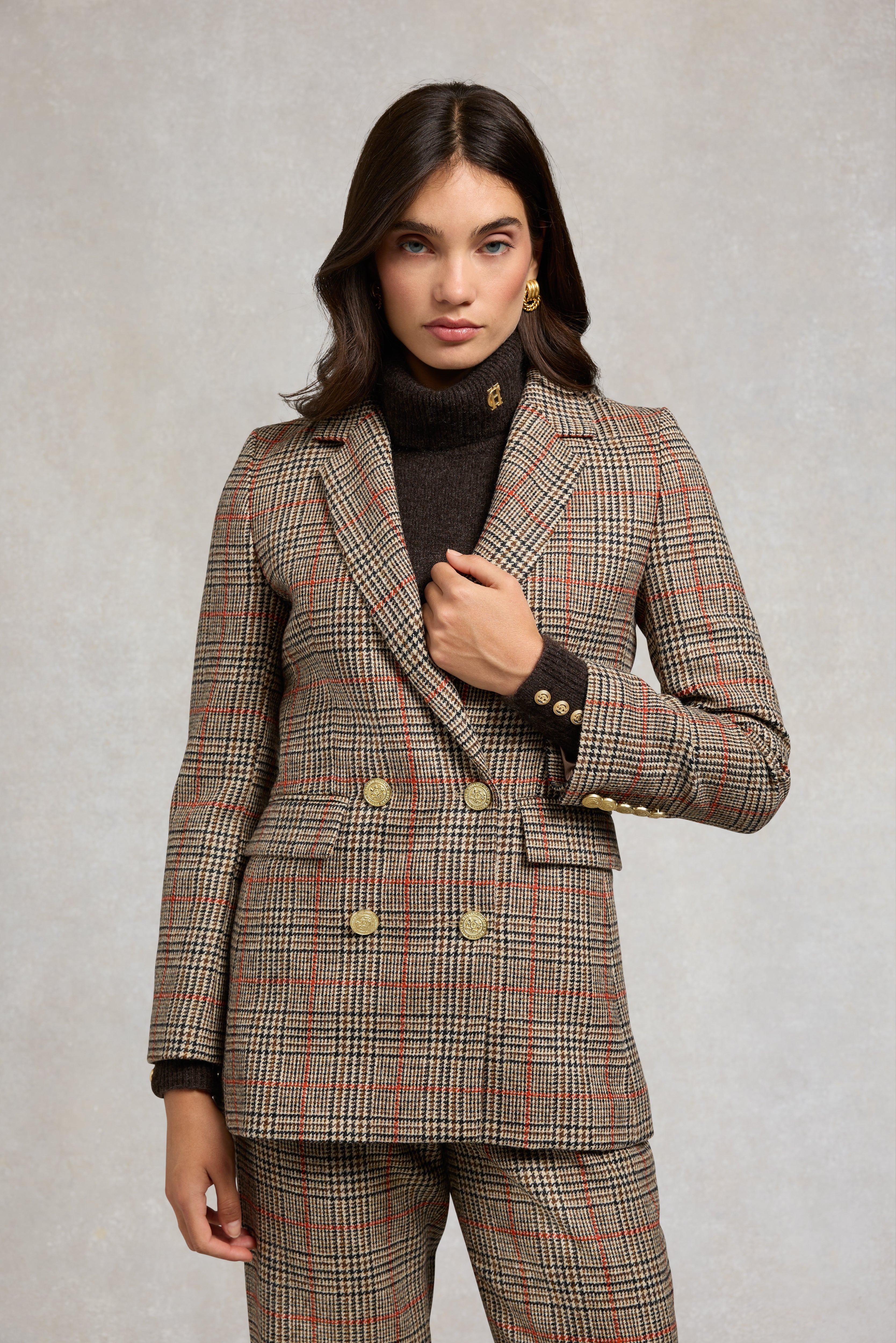 Double Breasted Blazer (Orange Windsor) – Holland Cooper ®