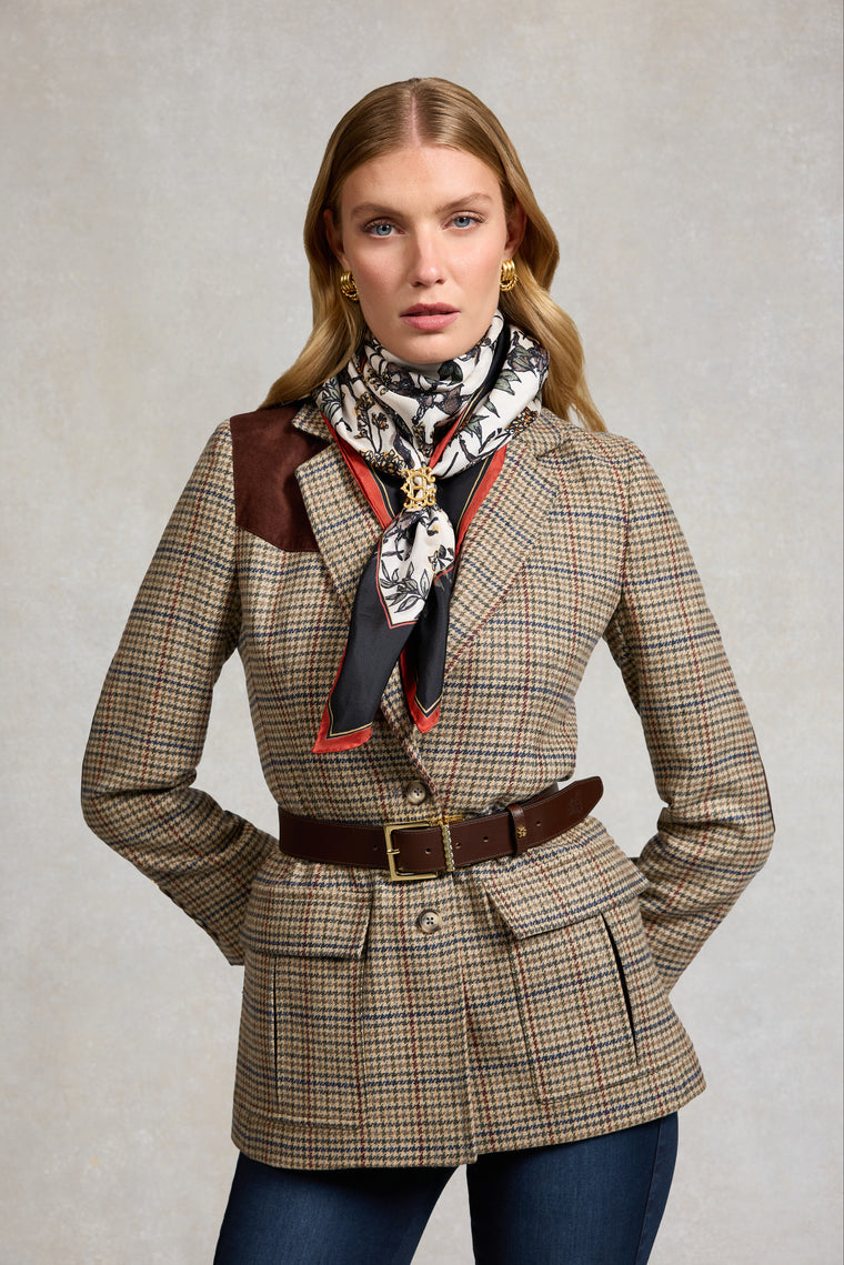 Atlas Silk Scarf (Navy)