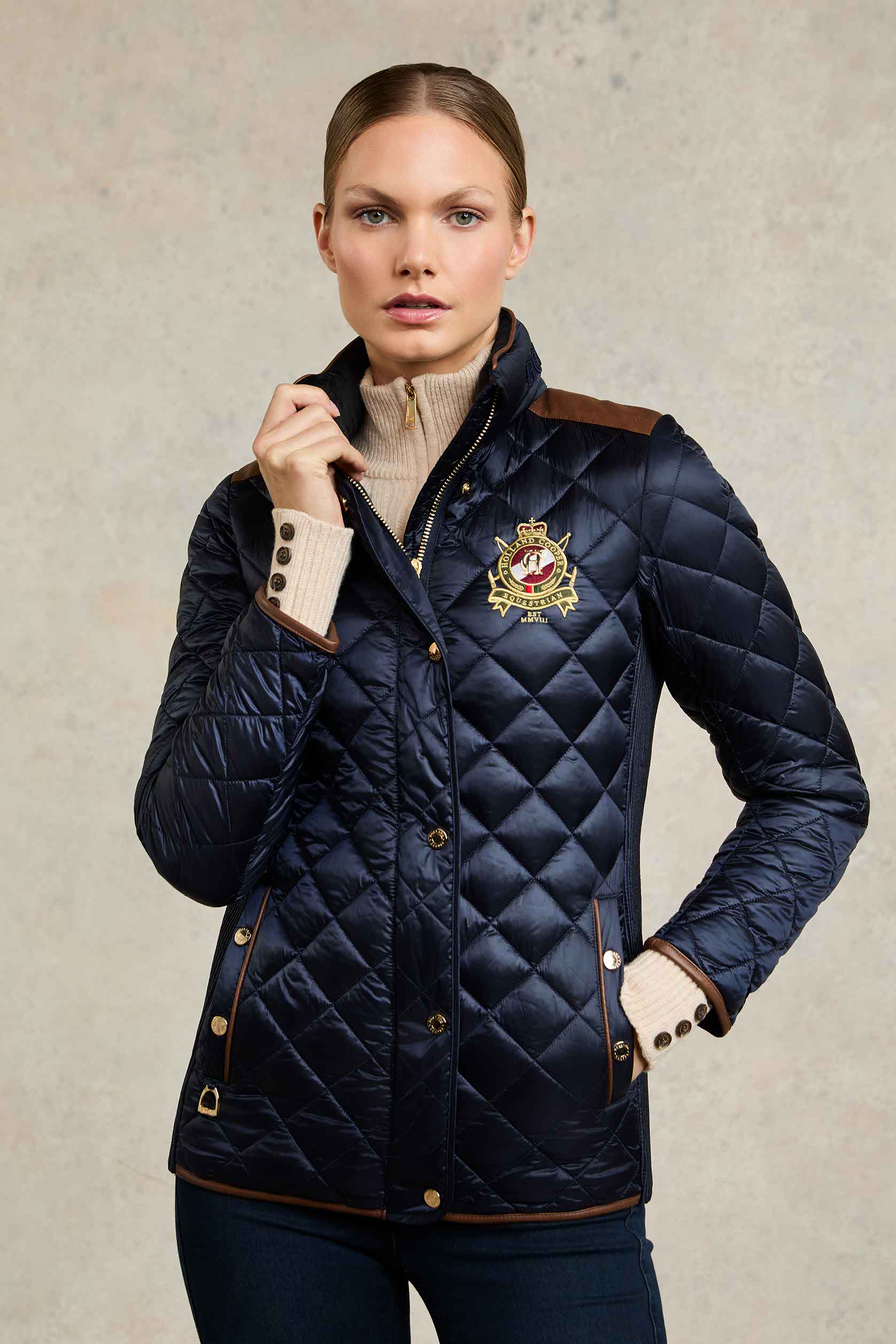 Ink Navy Holland And Cooper Wellington Coat One-Size Waterproof