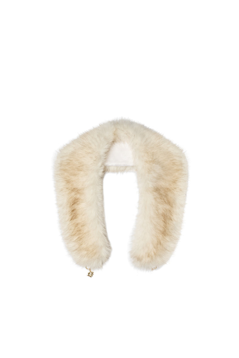 Faux Fur Shawl (Cream)