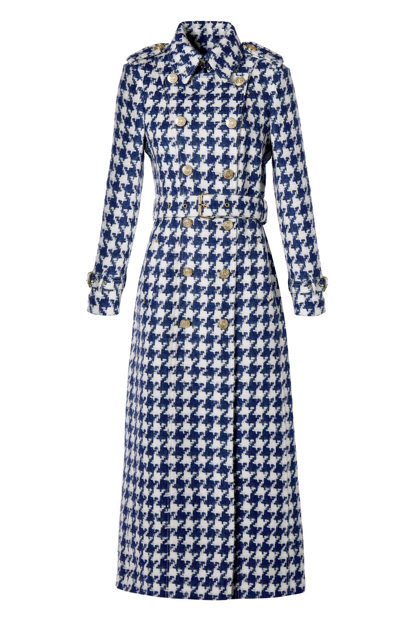 Jade's Large Scale Navy Houndstooth Look