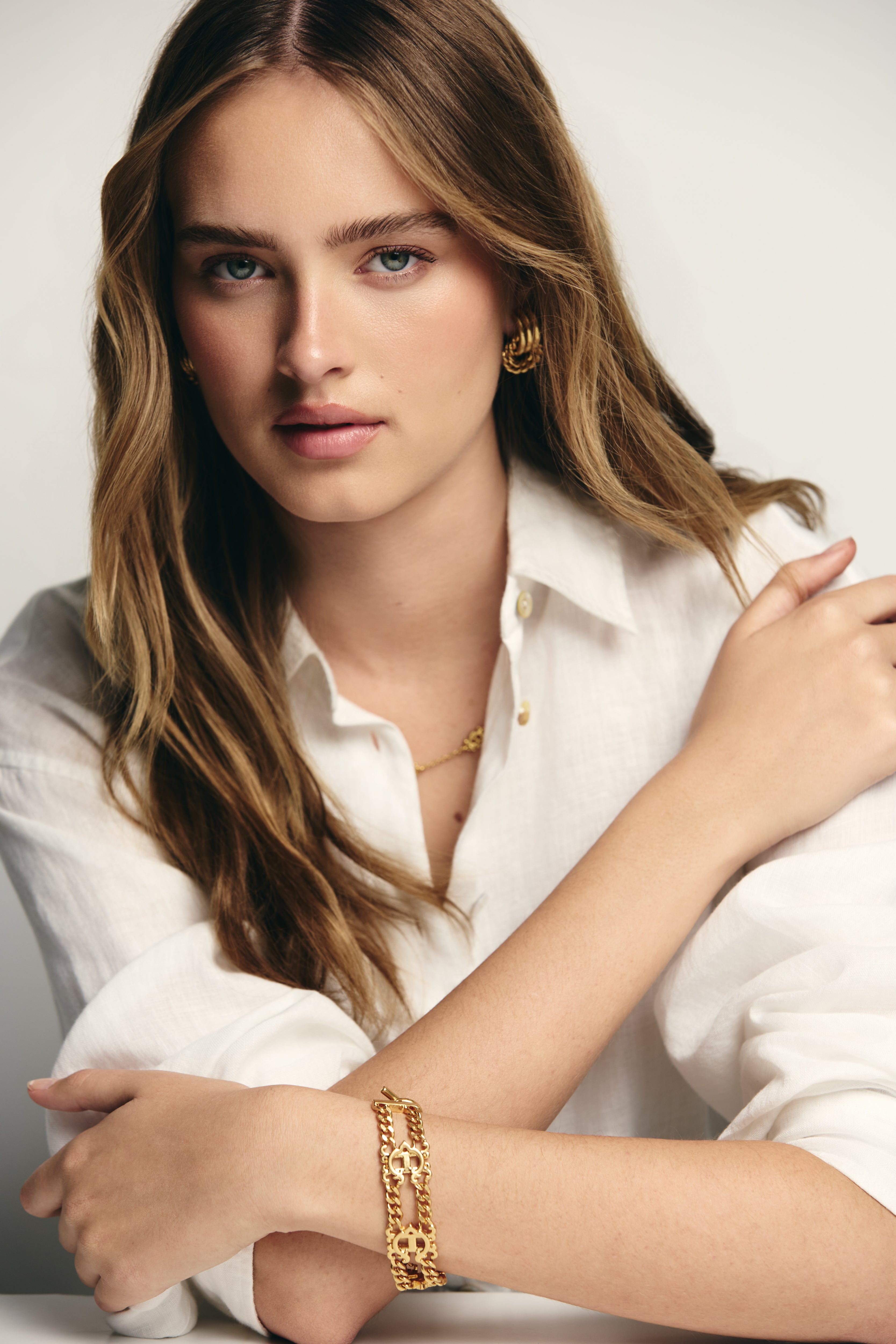 HC Double Chain Bracelet (Vintage Gold) – Holland Cooper ®