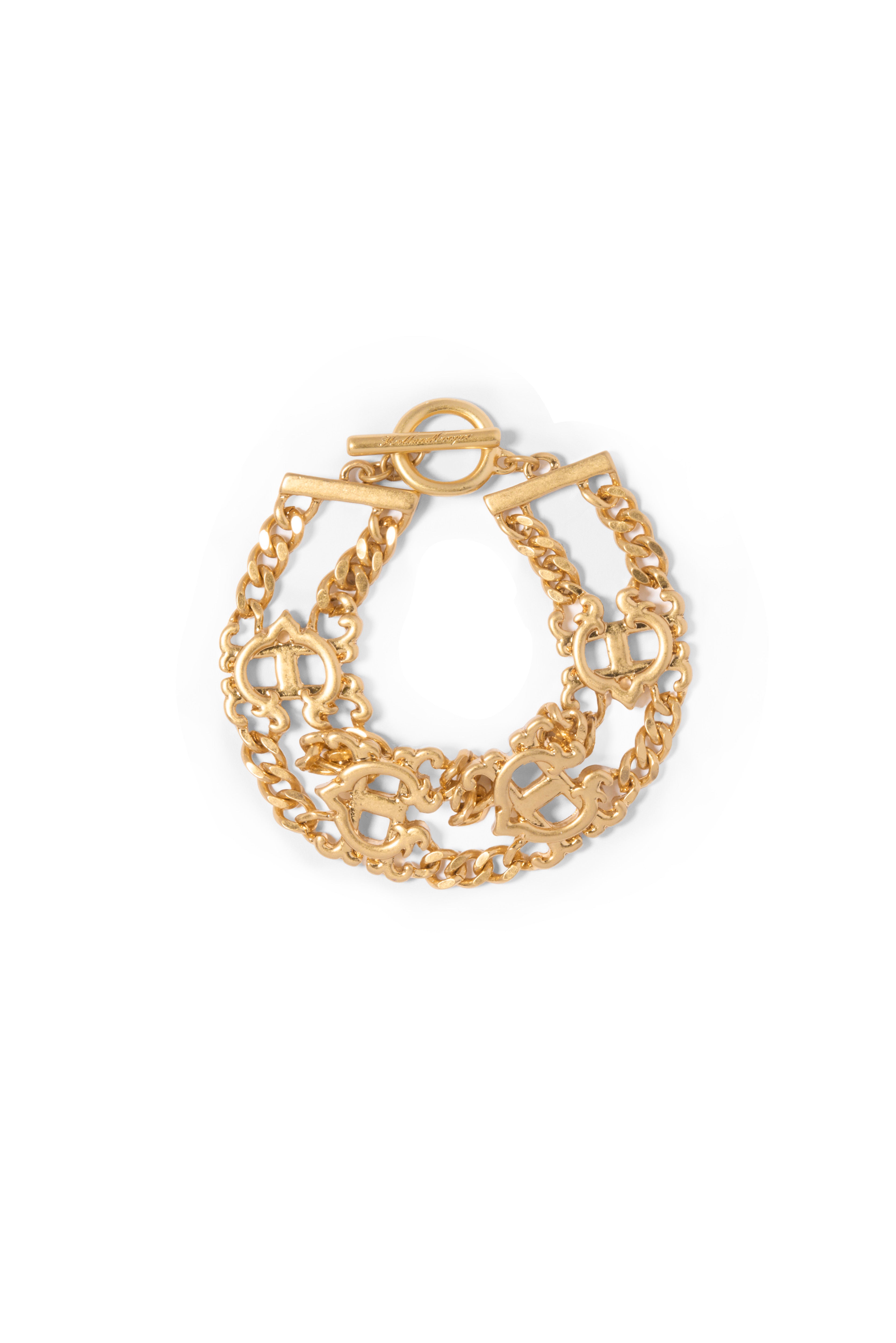 HC Double Chain Bracelet (Vintage Gold) – Holland Cooper ®