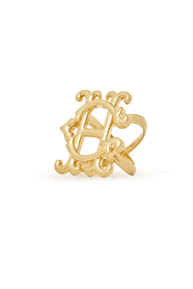 HC Heraldic Scarf Ring (Vintage Gold)