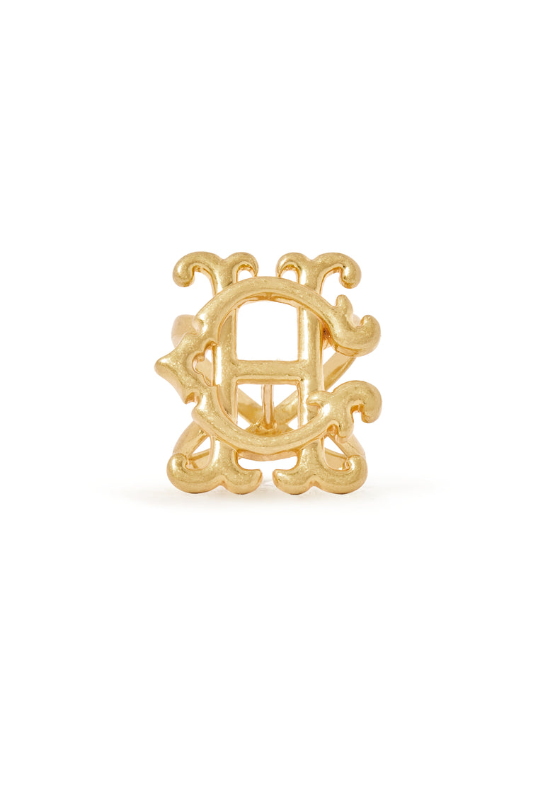 HC Heraldic Scarf Ring (Vintage Gold)