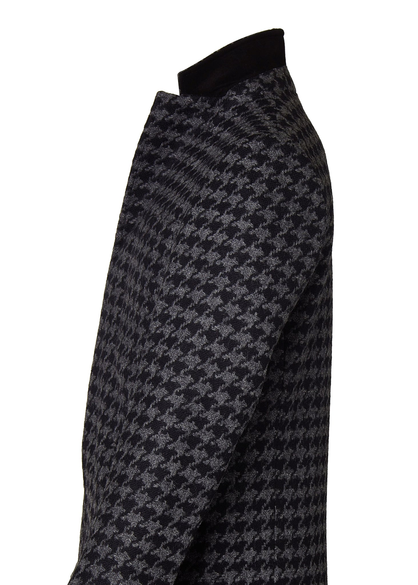 The Cheltenham Coat (Large Scale Charcoal Houndstooth)