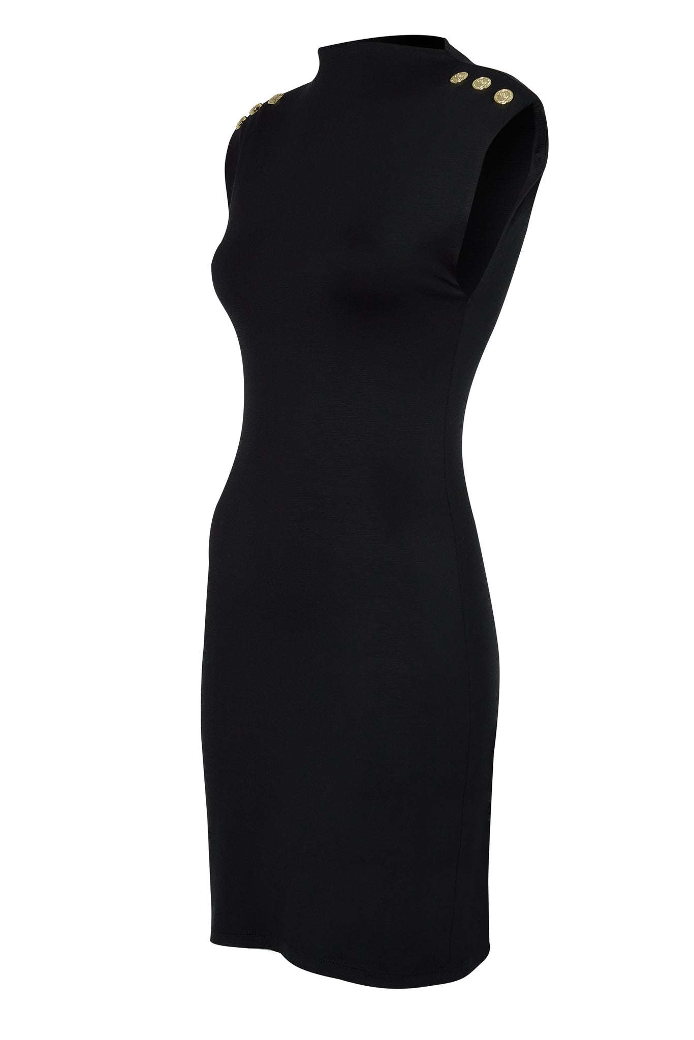Harper Sleeveless Mini Dress (Black)