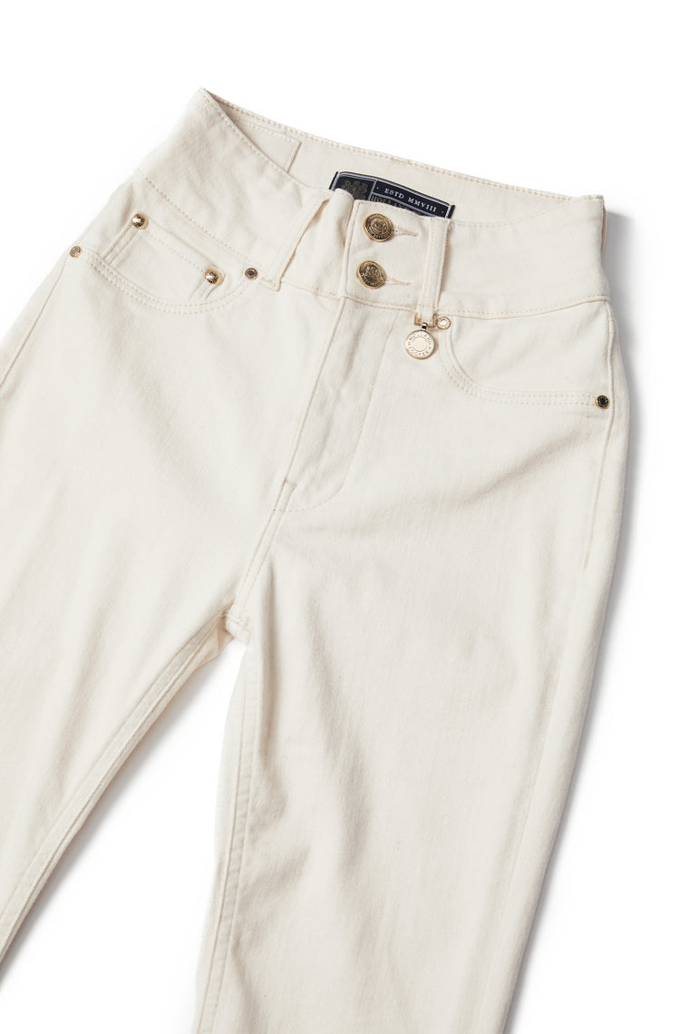 High Rise Flared Jean (Oatmeal)