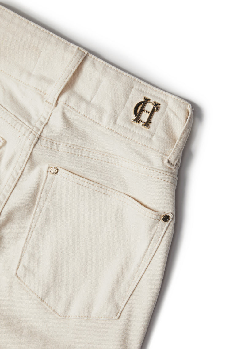 High Rise Flared Jean (Oatmeal)