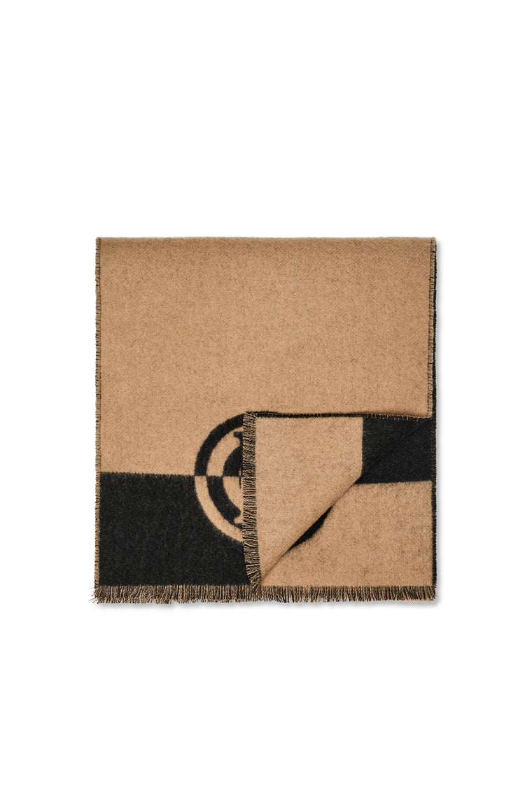 Jacquard Scarf (Camel Black)