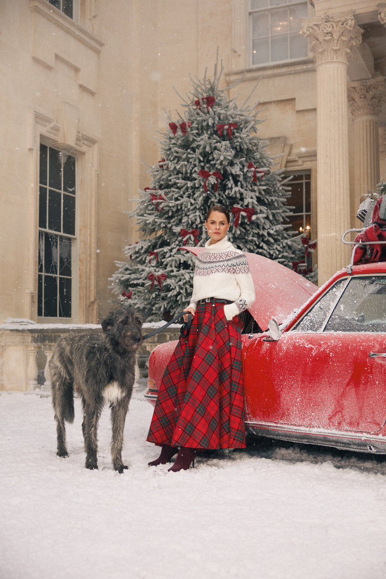 The Festive Rebecca Roll Neck Knit Look