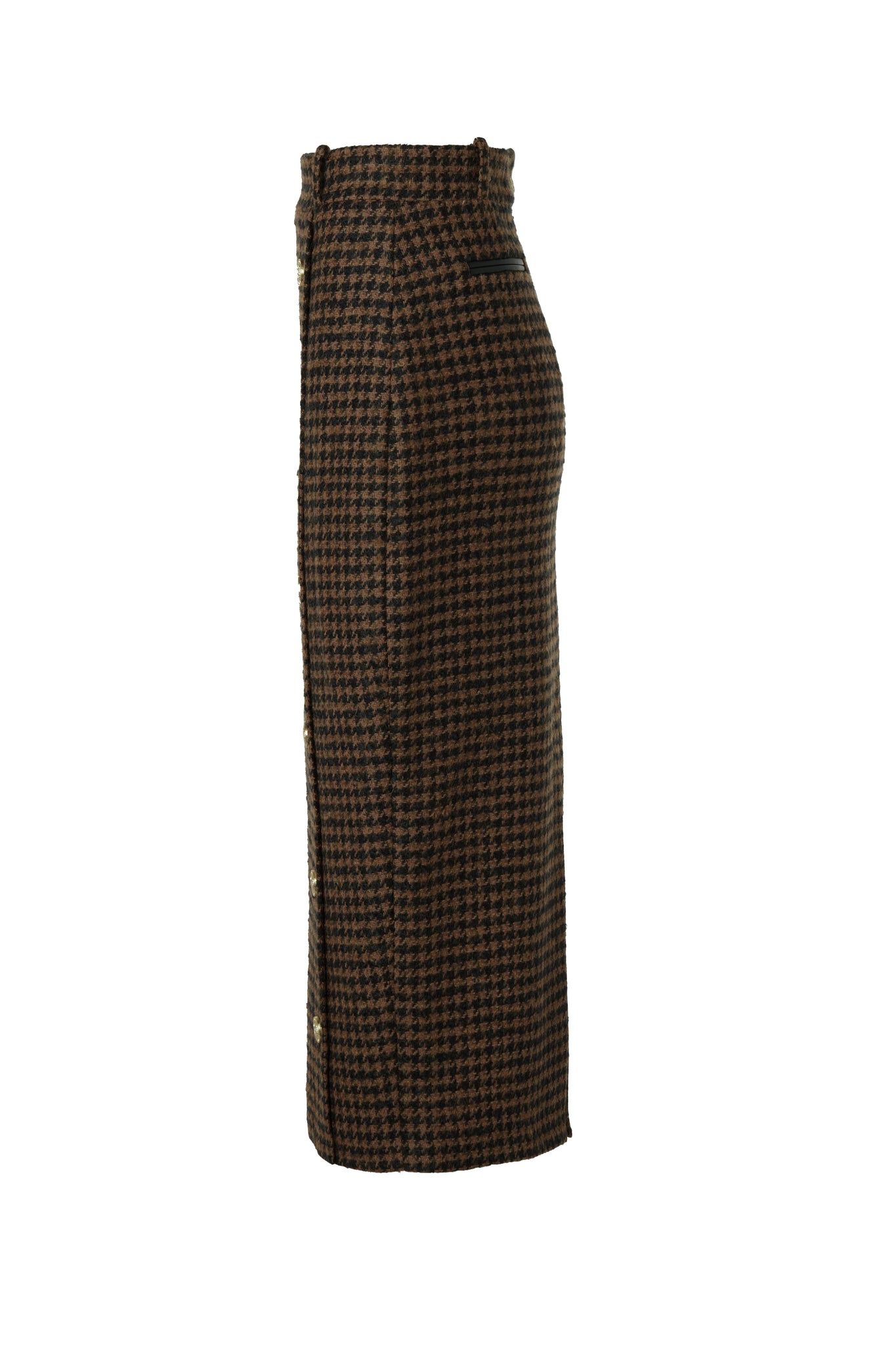 Knightsbridge Maxi Skirt (Chocolate Houndstooth)