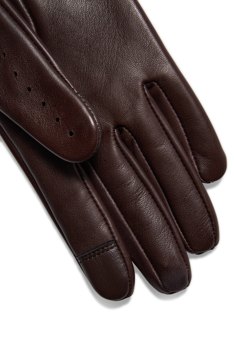 Leather Driving Gloves (Chocolate)