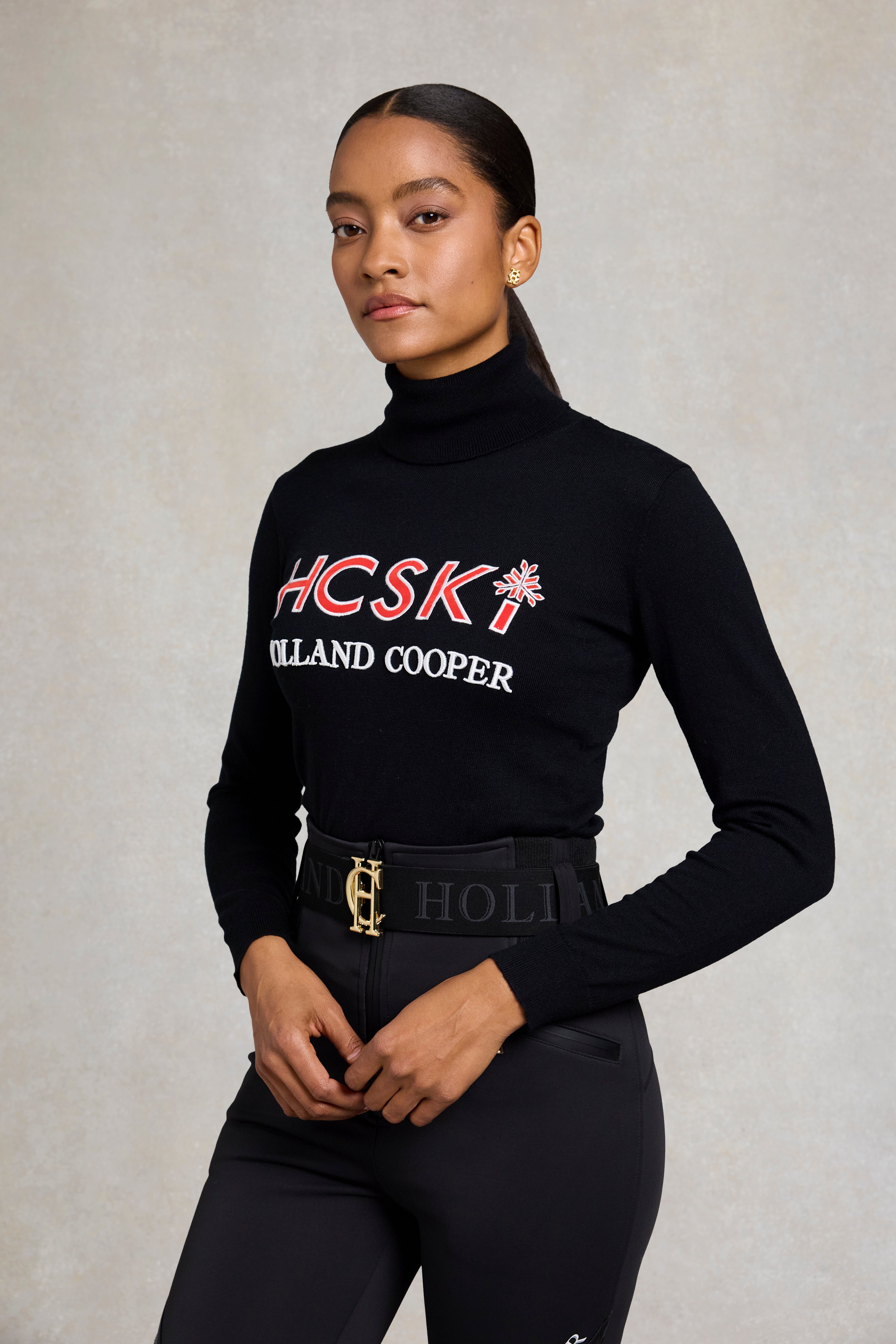 Logo Ski Knit (Black) – Holland Cooper ®