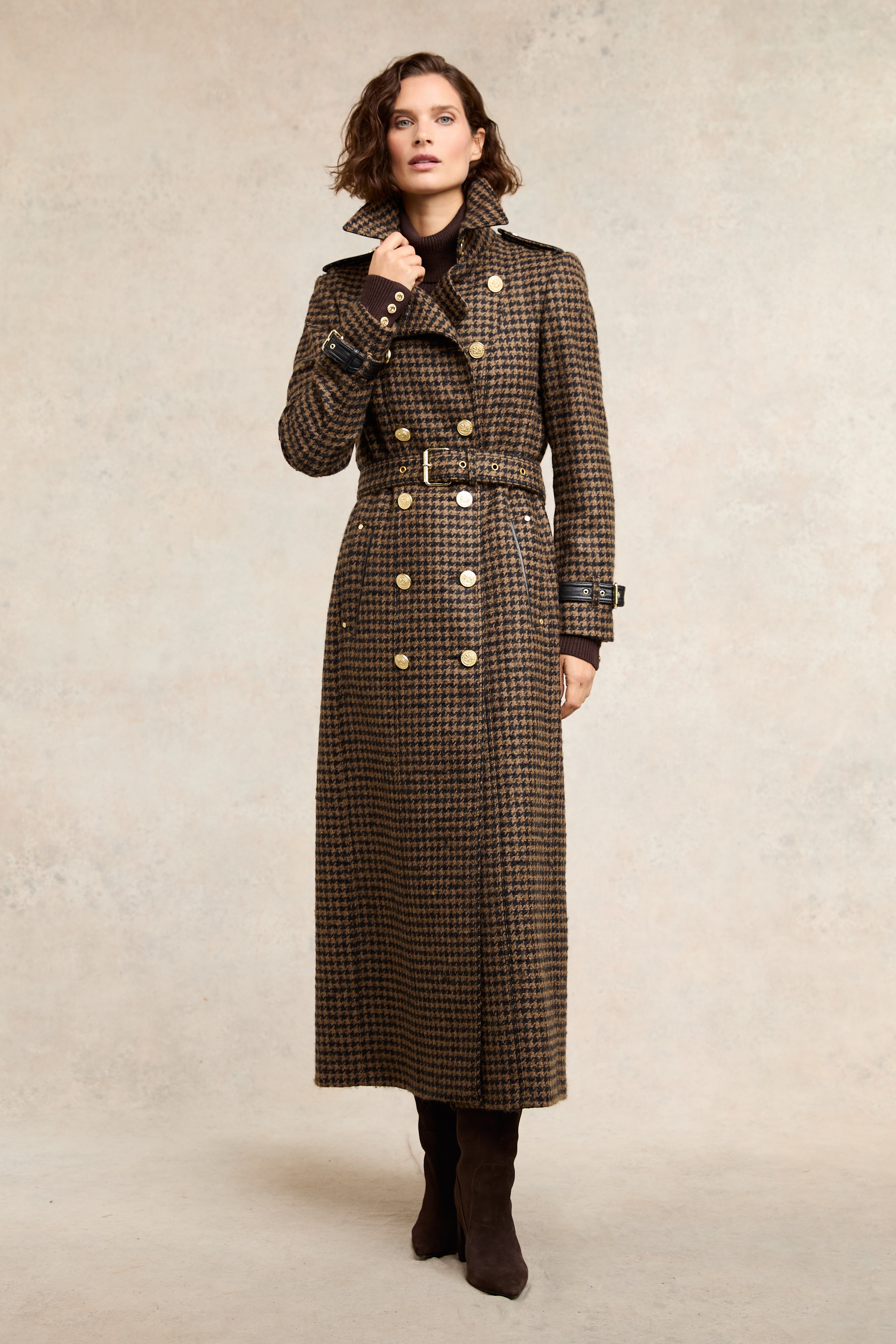 Houndstooth Trenchcoat Hm Houndstooth Long Coats H&m