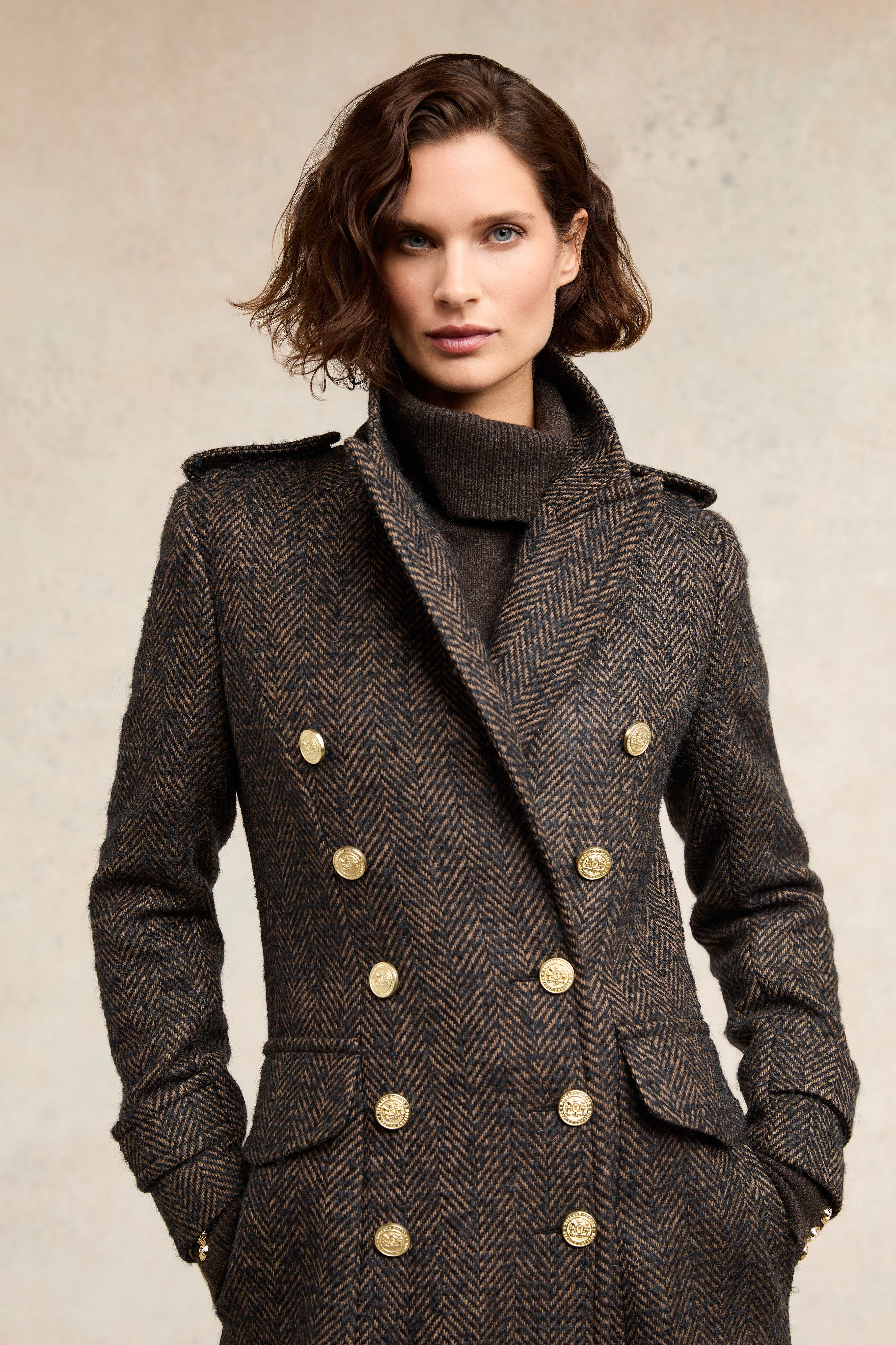 The Great Coat (Walnut Herringbone) - Main Image