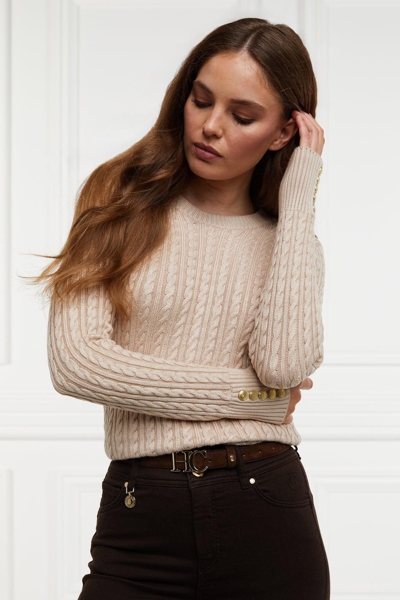 Seattle Cable Crew Knit (Oatmeal)
