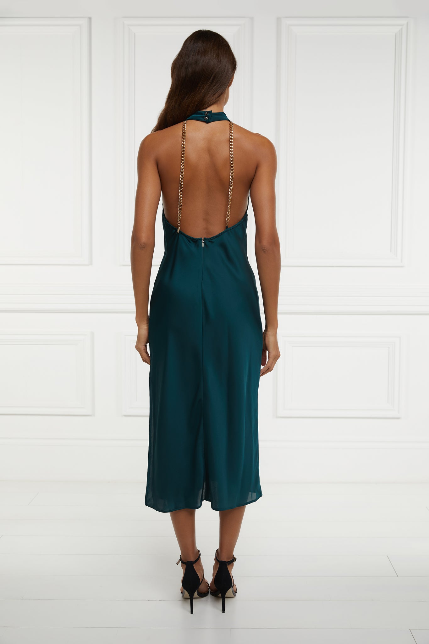 Florence Satin Dress (Emerald)