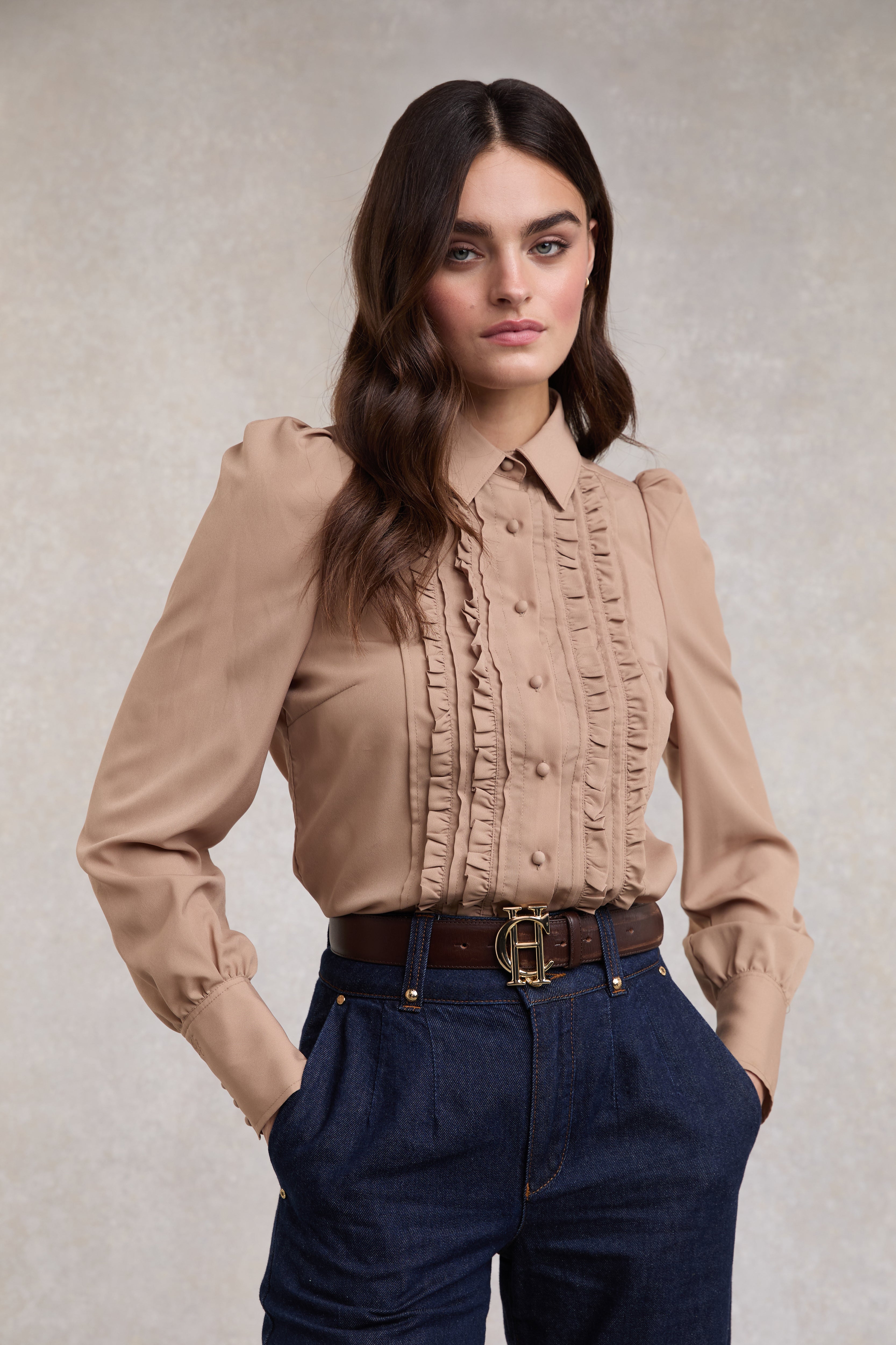 Zinnia Shirt - Caramel