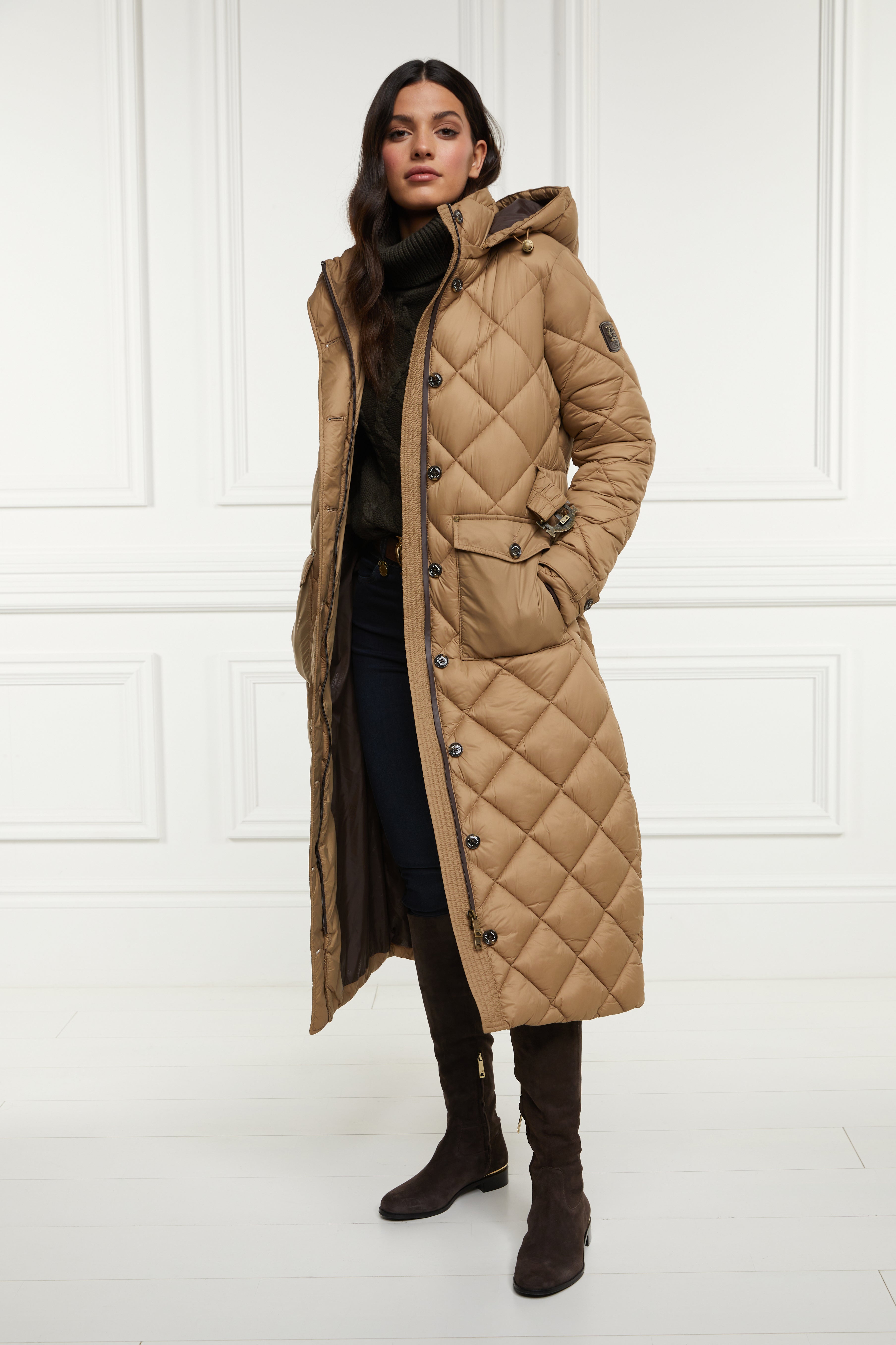 Longline Coat Next Long Coat Farnham Longline Coat (Sand)