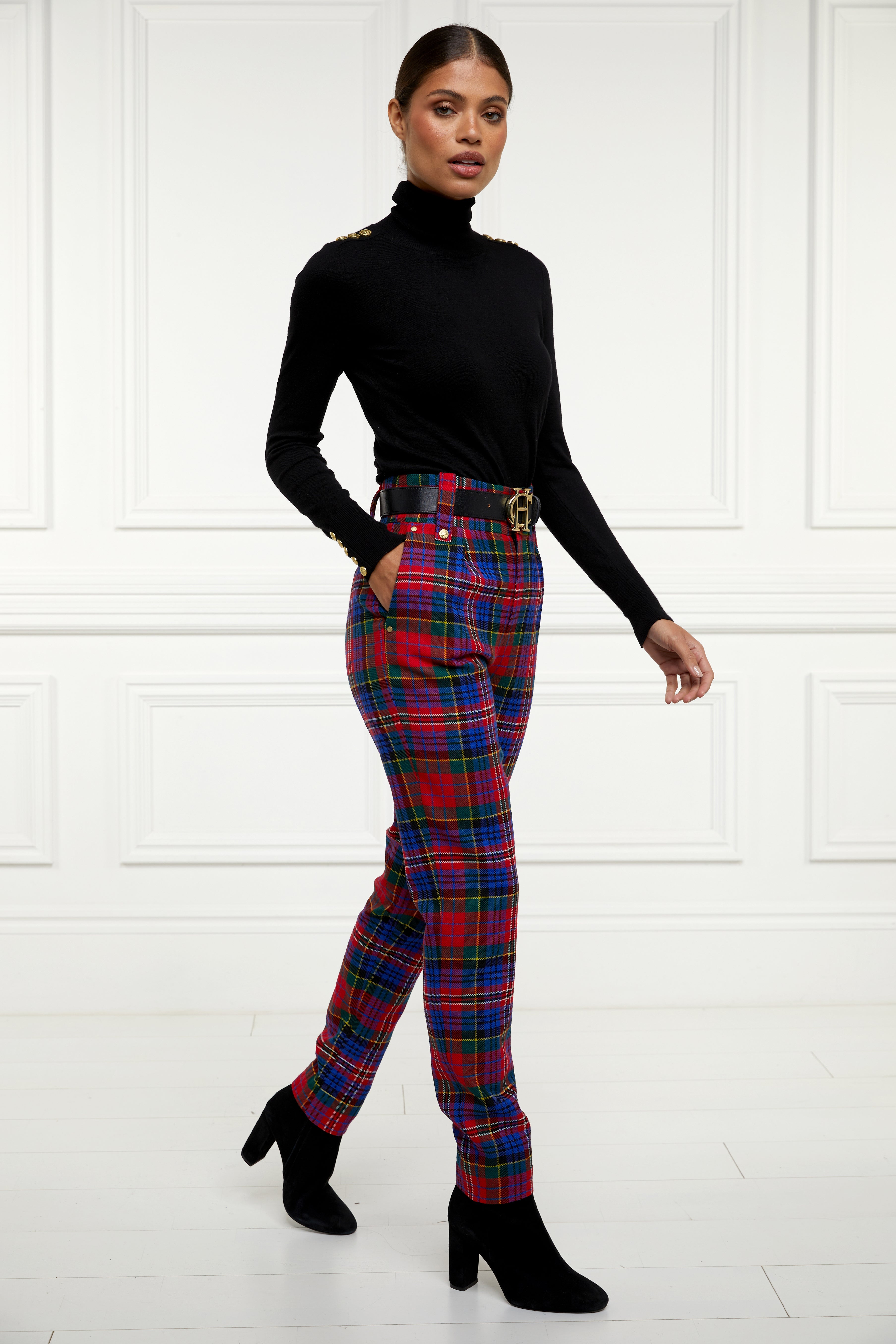 High Waisted Peg Trouser (Macpherson) - Main Image