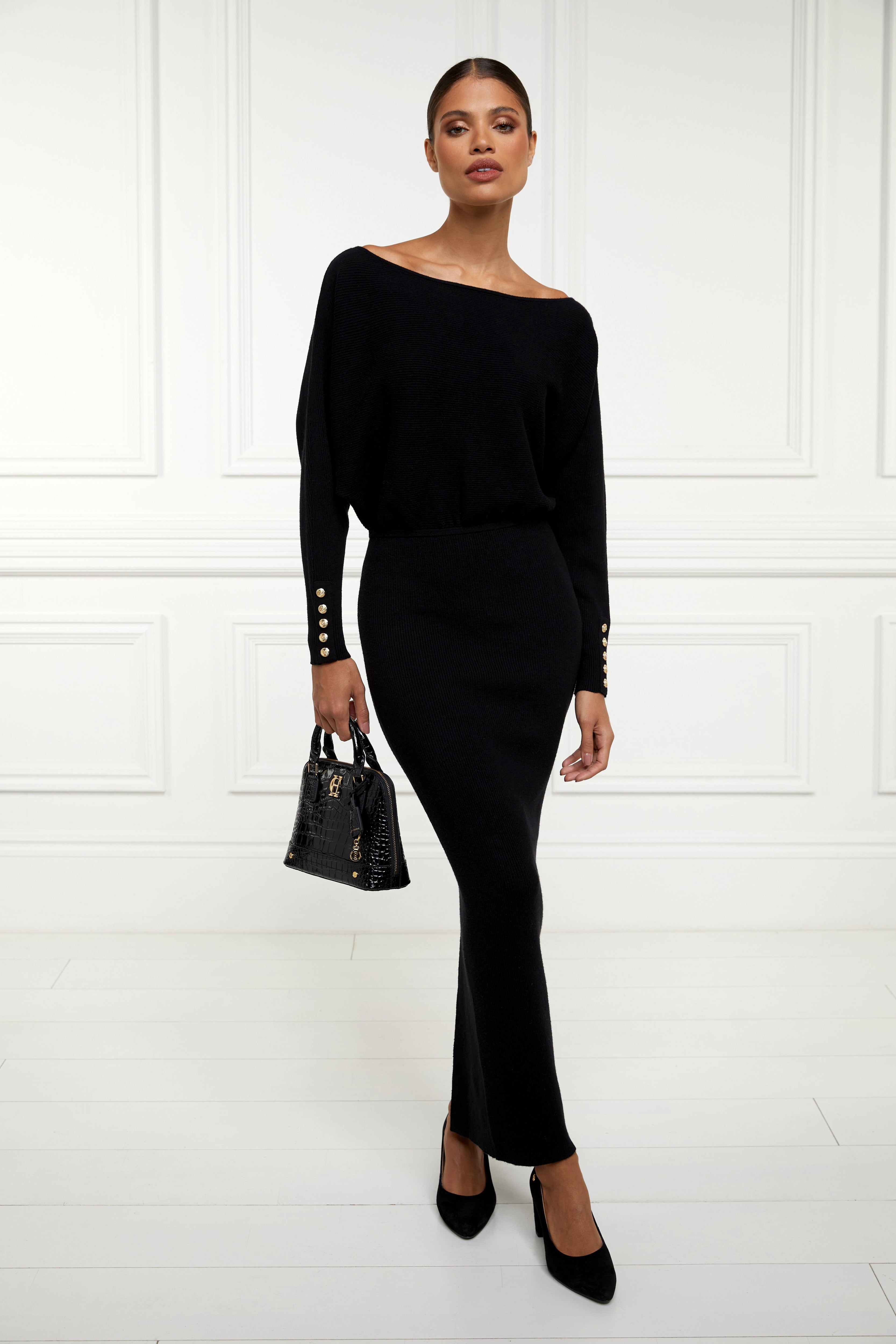 Leyla Knitted Dress (Black) Holland Cooper Leyla Knitted Dress (Black) Holland Cooper