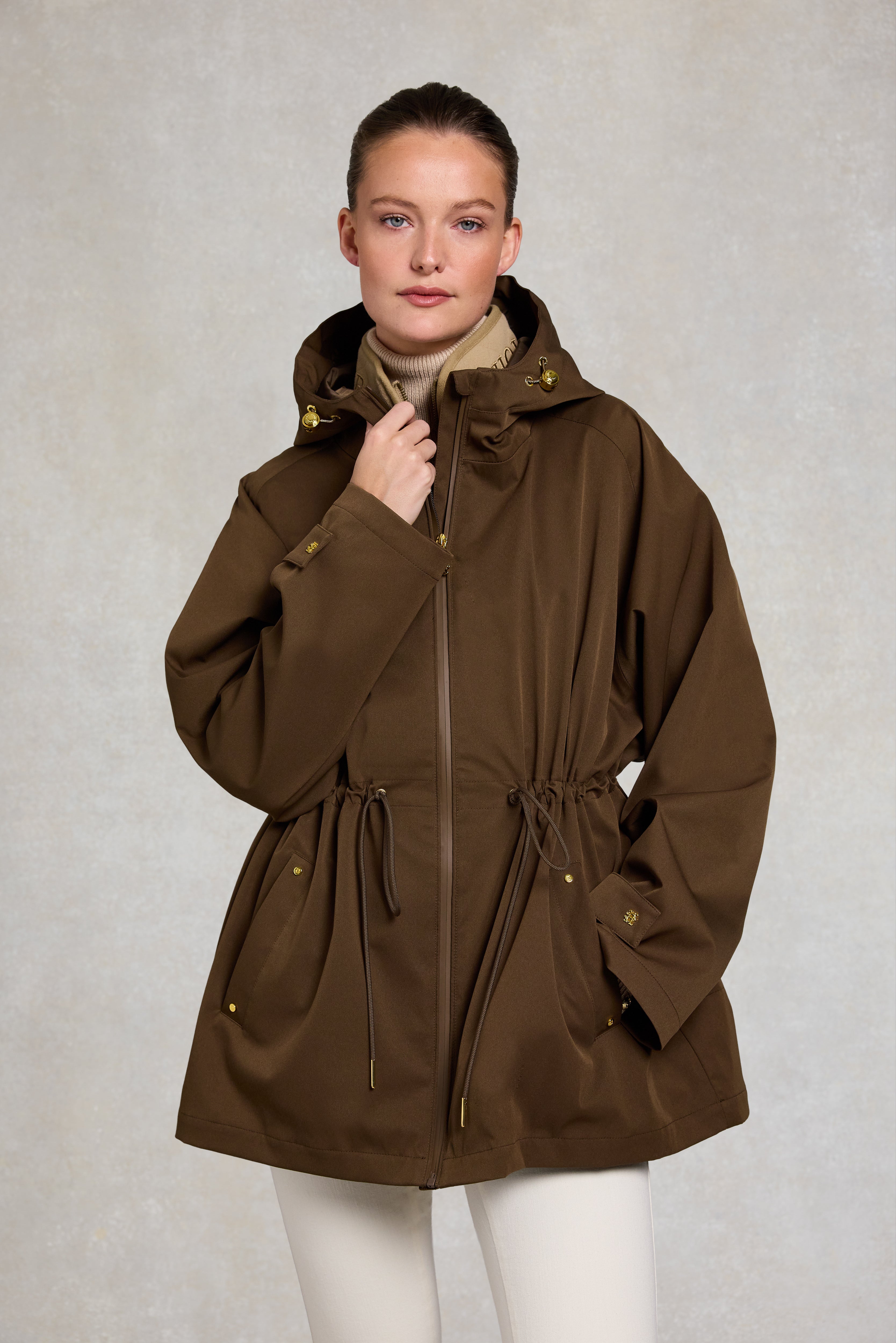 シェアスピリット ウールポンチョ フード付 茶 ネパール製　新品未着用　希少 One-Size Lightweight Waterproof Parka (Chestnut) – Holland Cooper ®