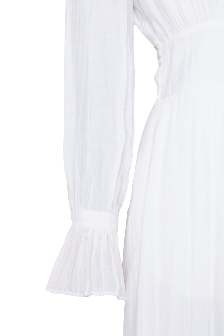 Phoebe V-Neck Maxi Dress (White)