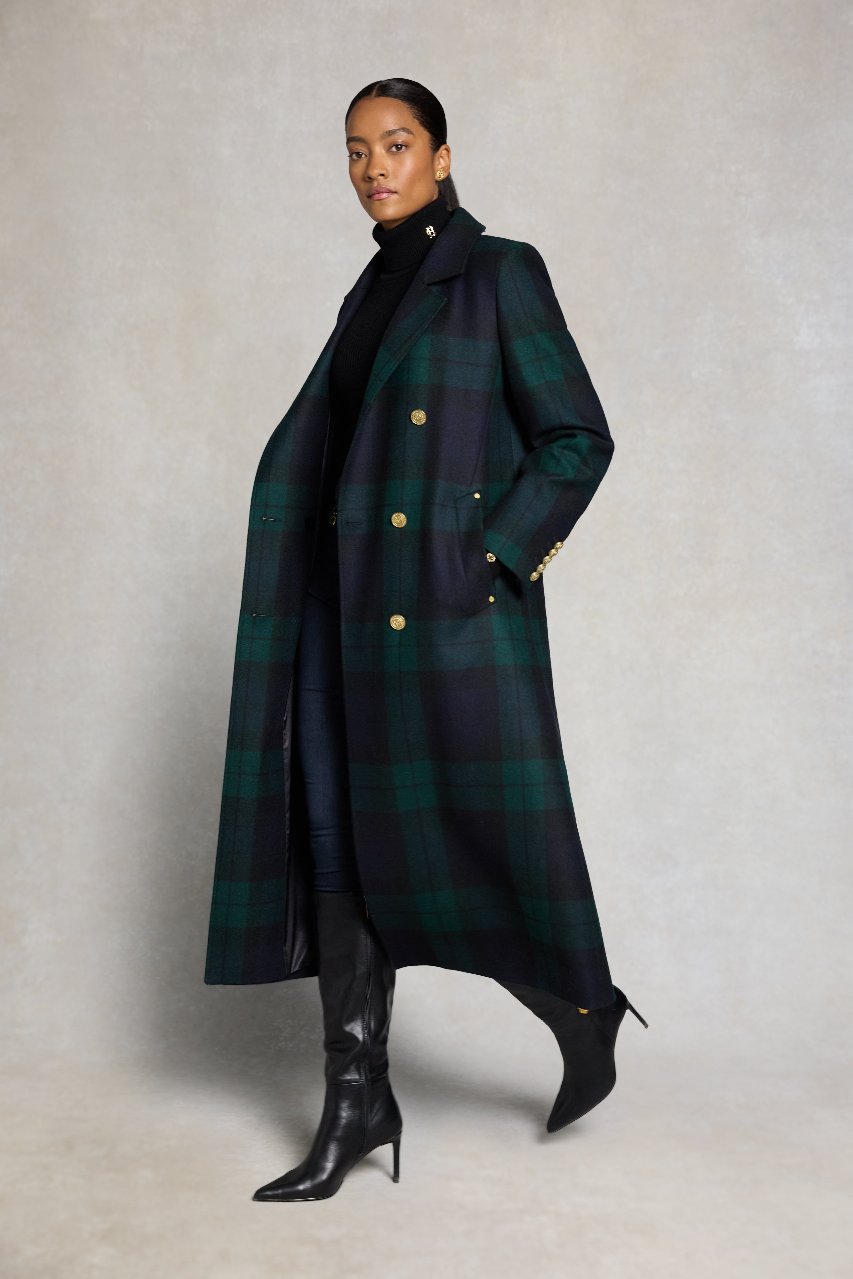 Double Breasted Coat (Blackwatch) – Holland Cooper ®
