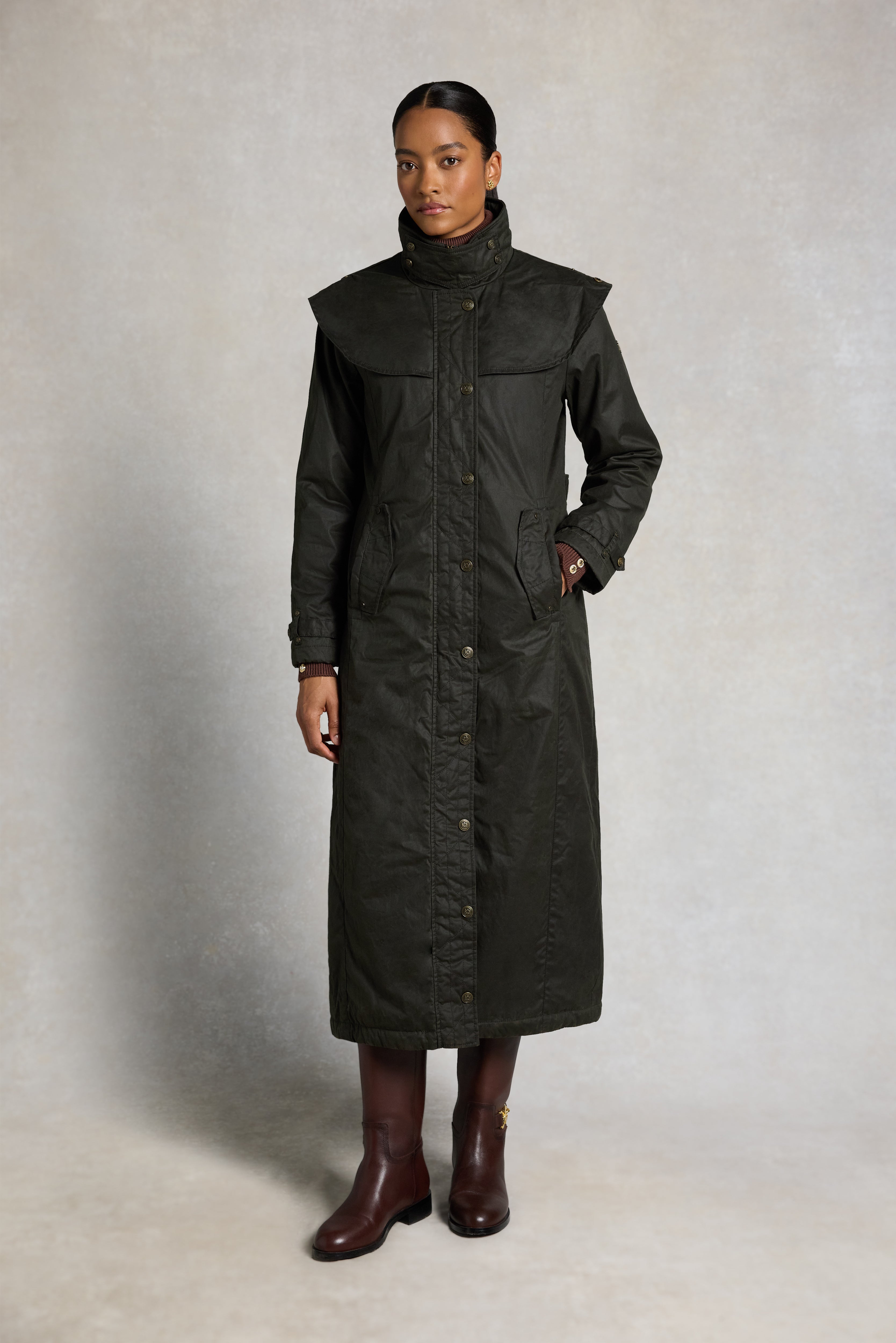 Merissa Wax Stockman Coat (Dark Olive) – Holland Cooper ®