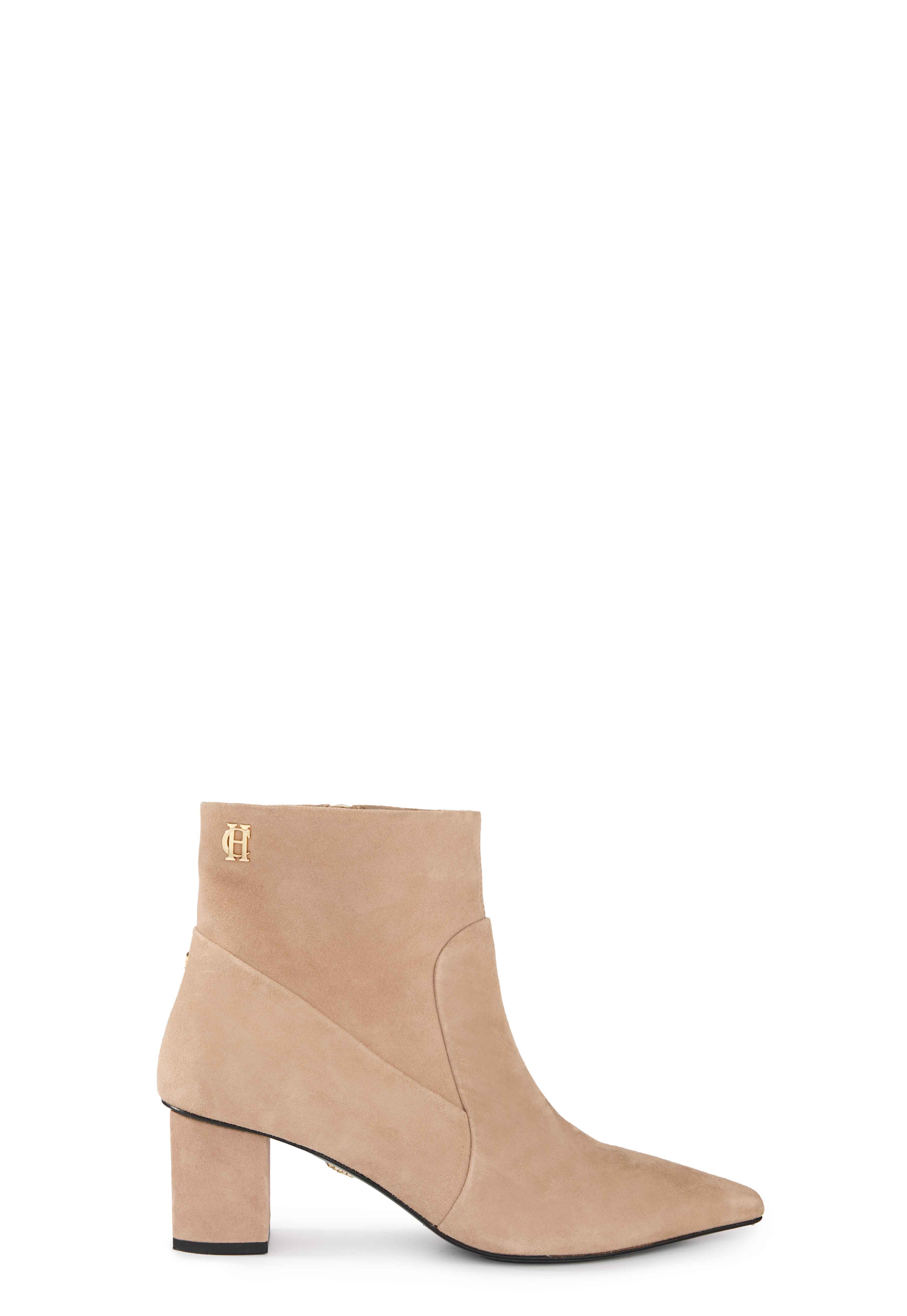Regency Mid Heel Ankle Boot (Taupe Suede) – Holland Cooper ®
