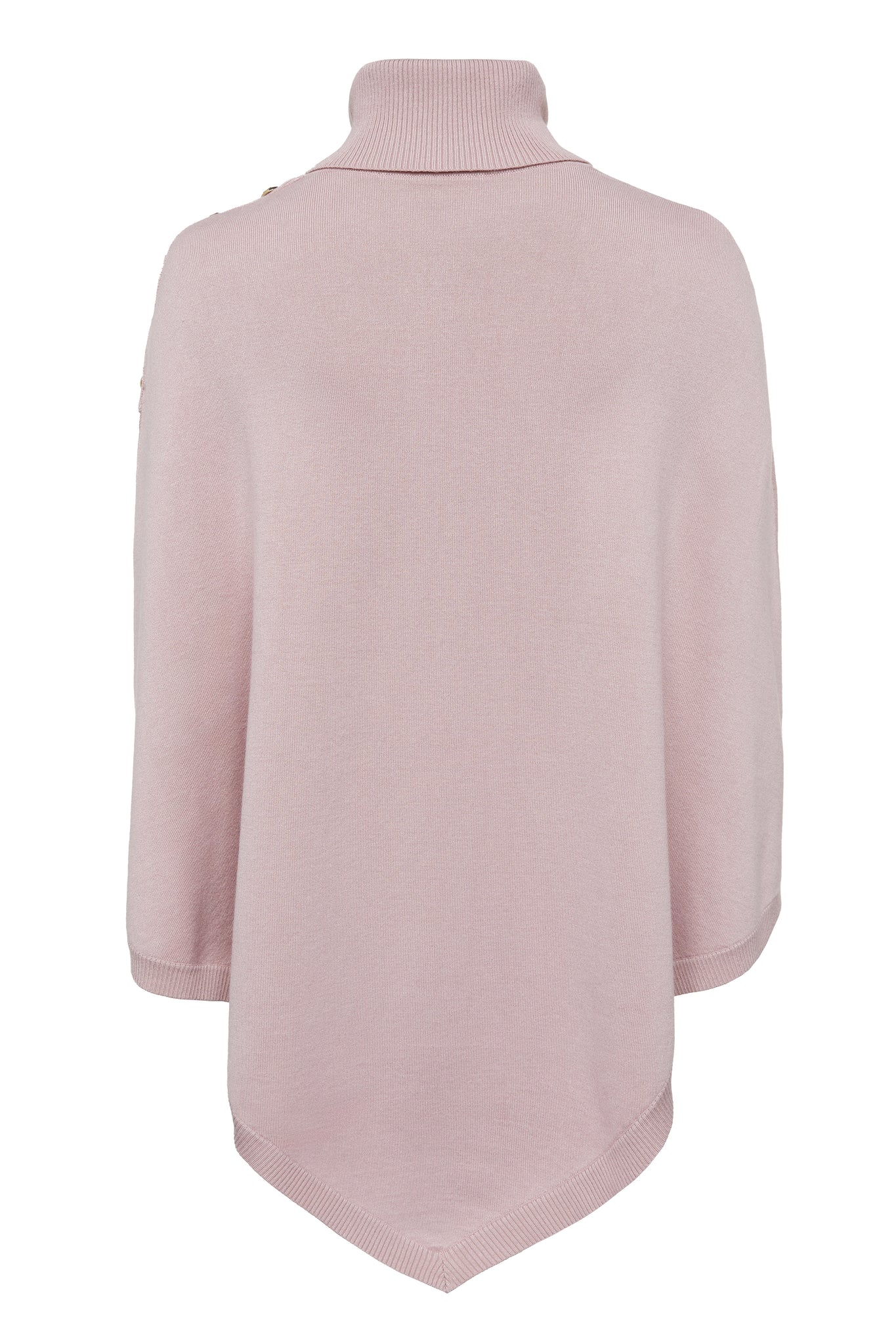 Roll Neck Cape (Soft Pink)