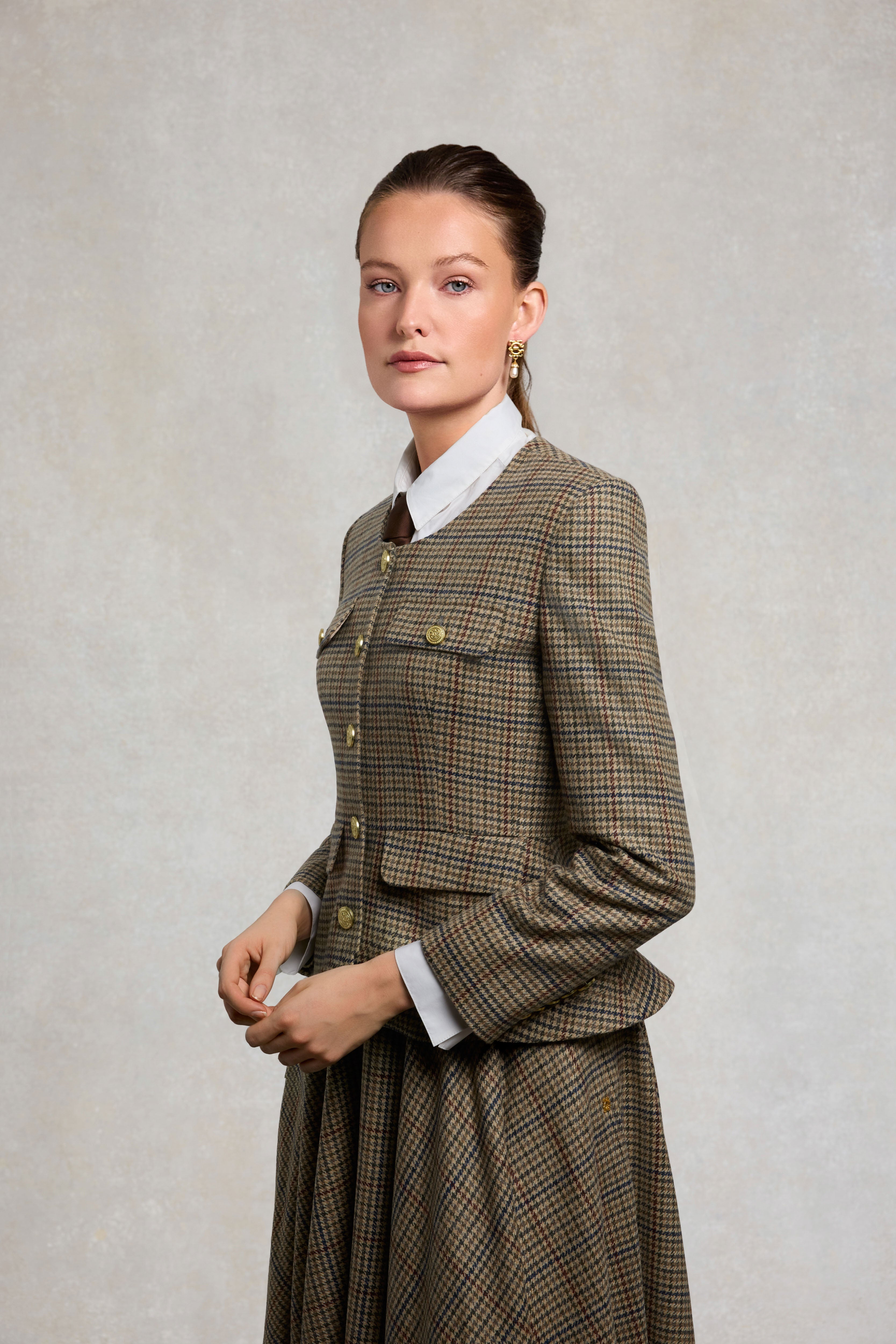 Tailored Peplum Jacket (Millen Gordon Tweed) – Holland Cooper ®