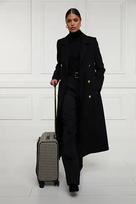 Knightsbridge Small Suitcase (Ecru Houndstooth)